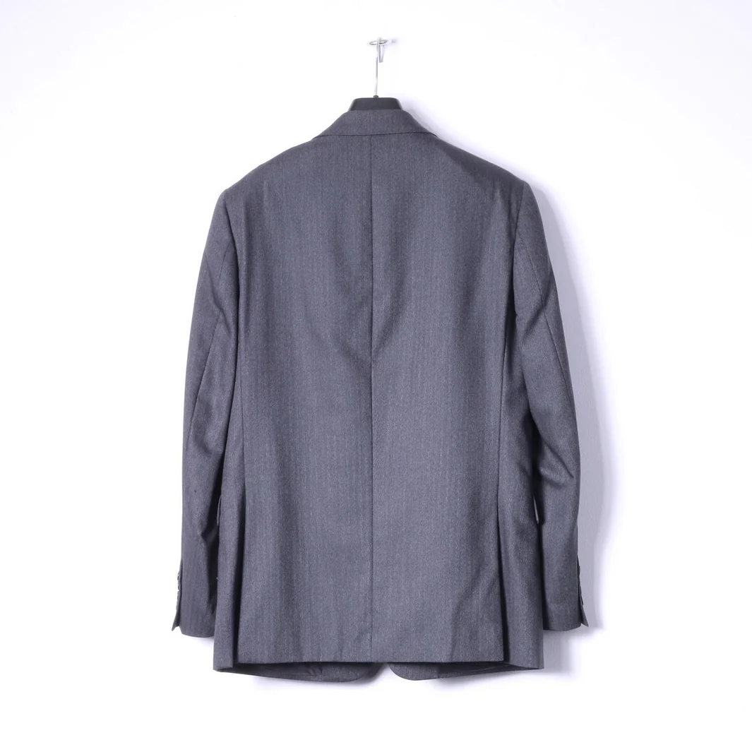 Jaeger Men 42 Blazer Charcoal 100% Wool Mayfair Single Breasted Jacket - Image 9