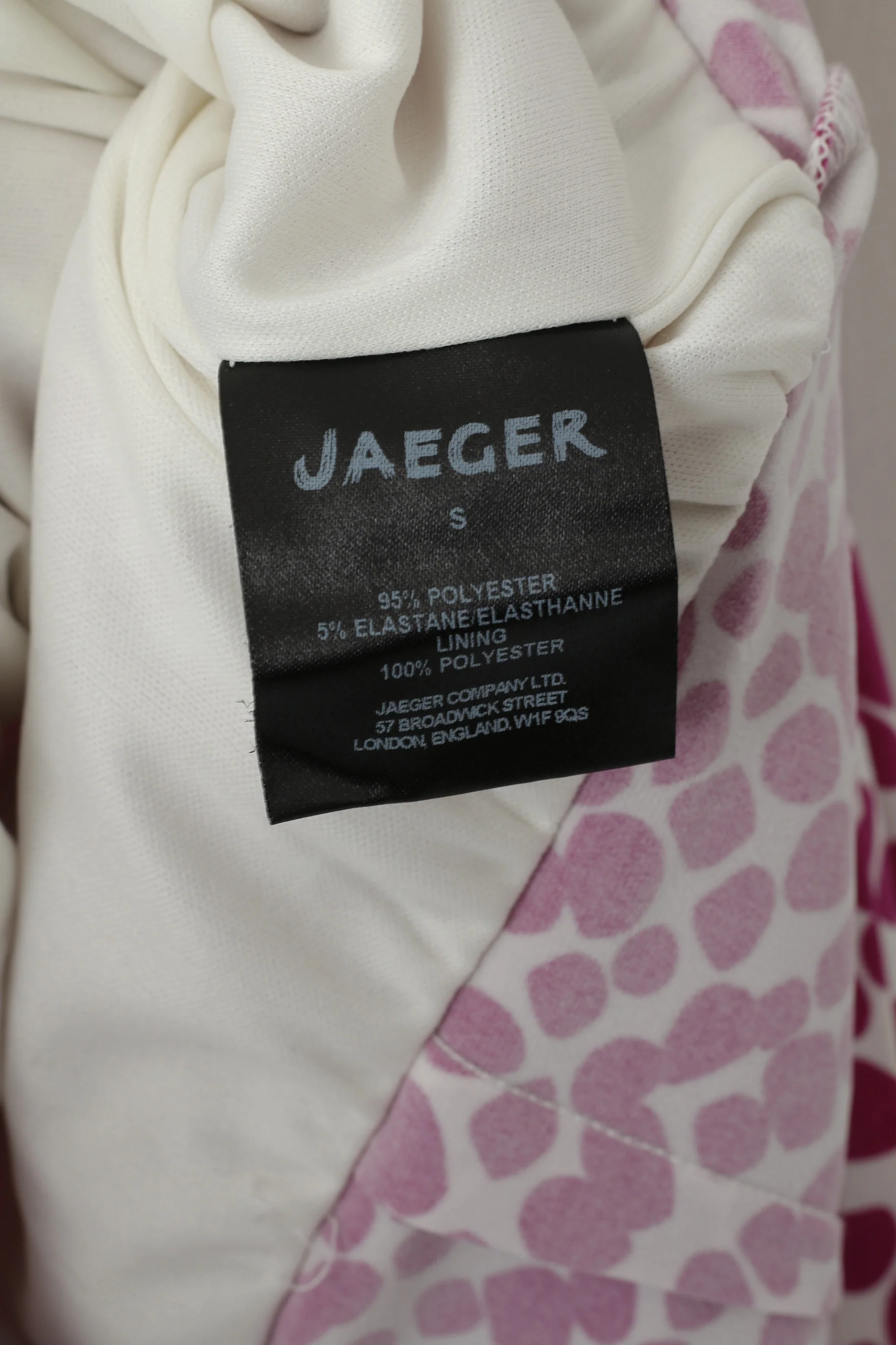 Jaeger Women S Midi Dress Purple Dots Sleeveless Stretch Crew Neck Classic - Image 5