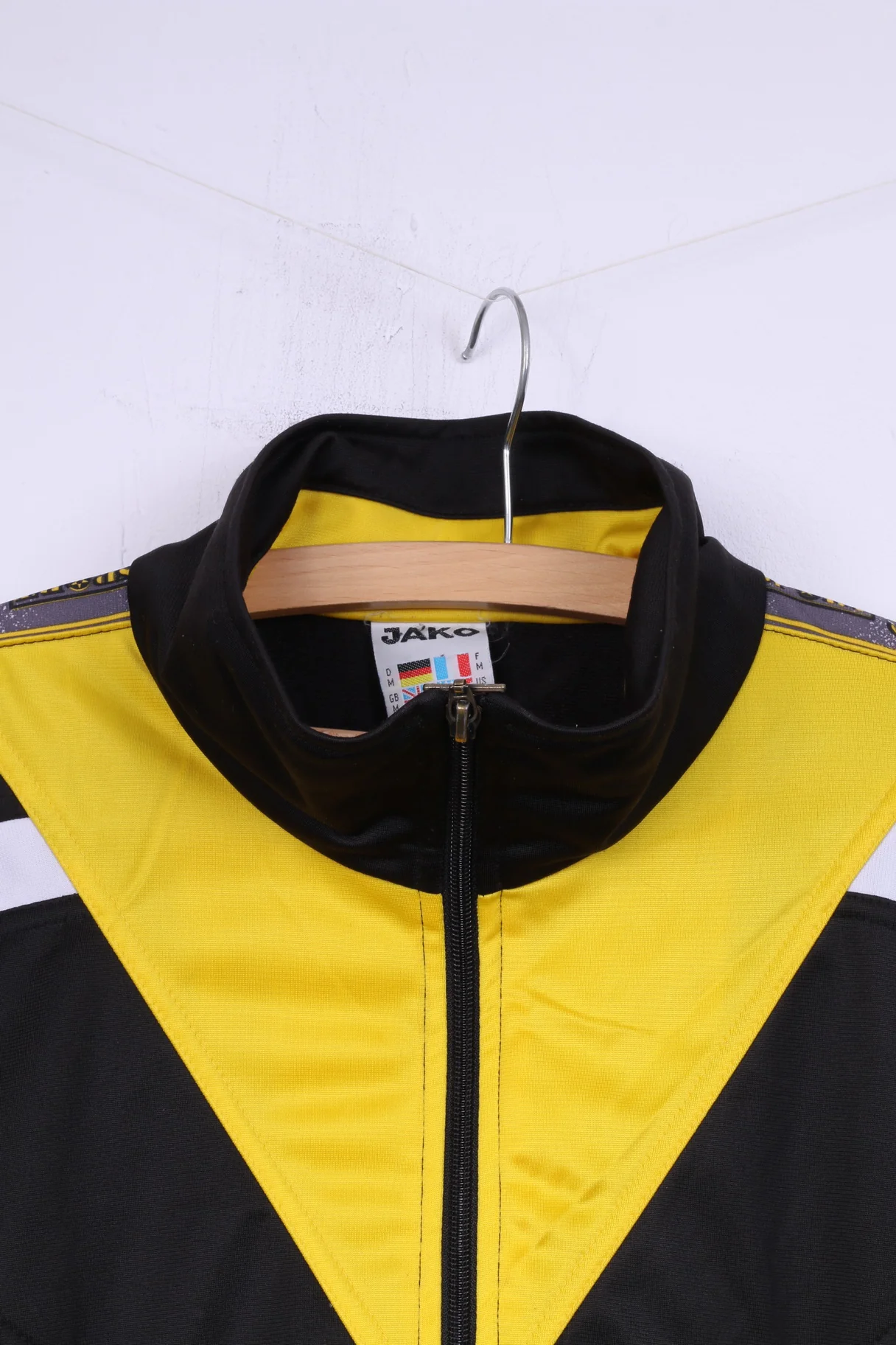 Jako Men M Sweatshirt Black Shiny Full Zipper Sportswear Detailed Top - Image 2