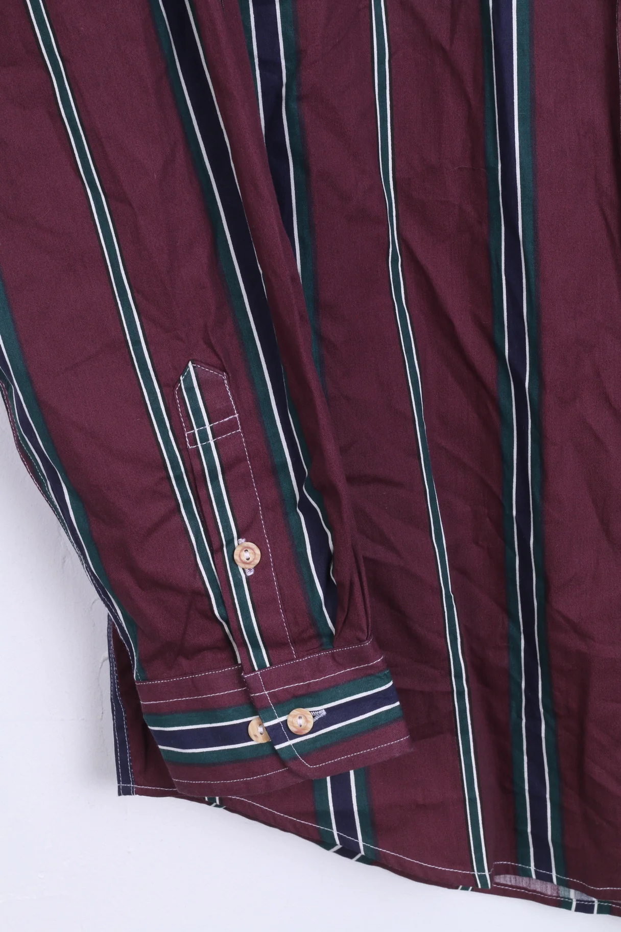 JEAN PHILLIPE Mens S Casual Shirt Purple Striped Cotton - Image 2
