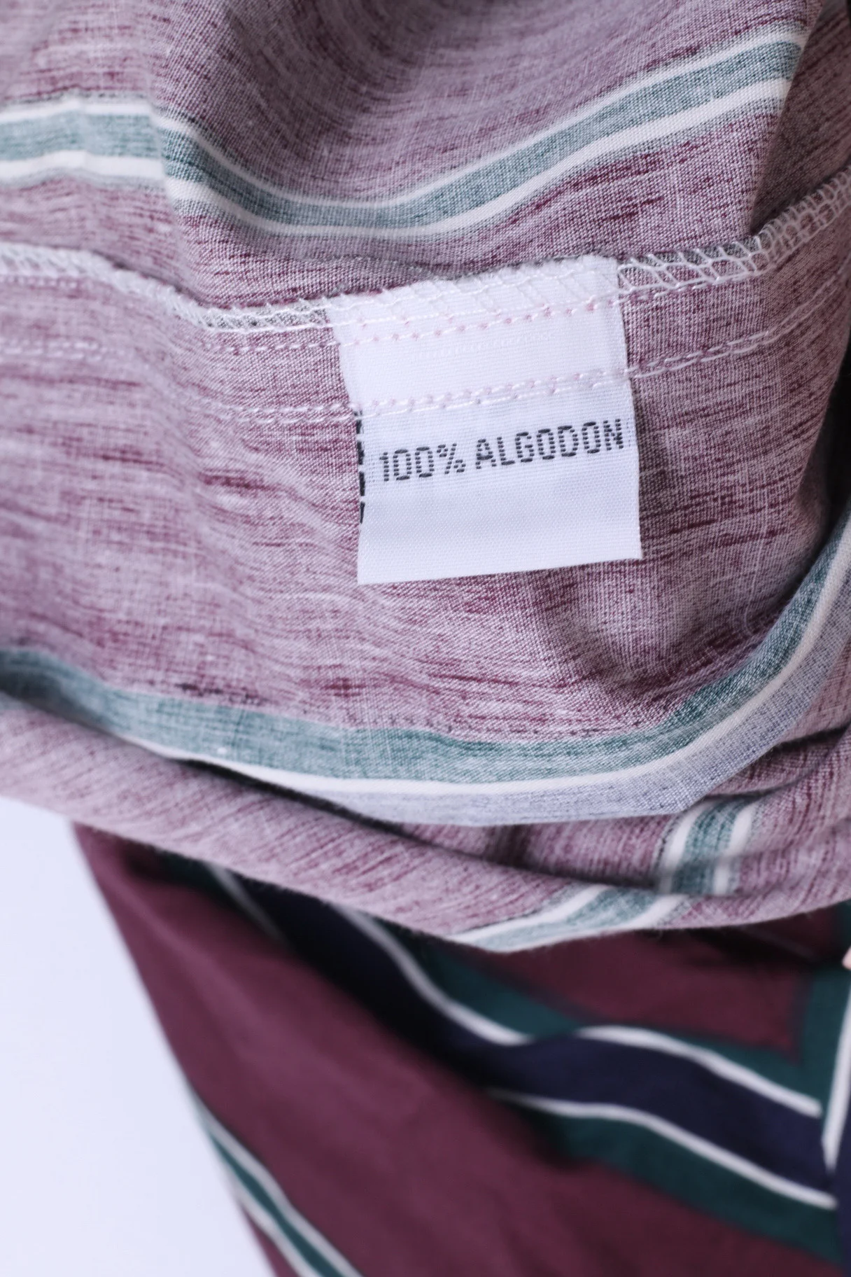 JEAN PHILLIPE Mens S Casual Shirt Purple Striped Cotton - Image 5