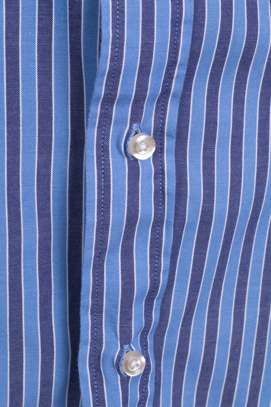 Jeanagers Mens M 38/40 Casual Shirt Cotton Blue Classic Collar Striped Button Down Collar - Image 4