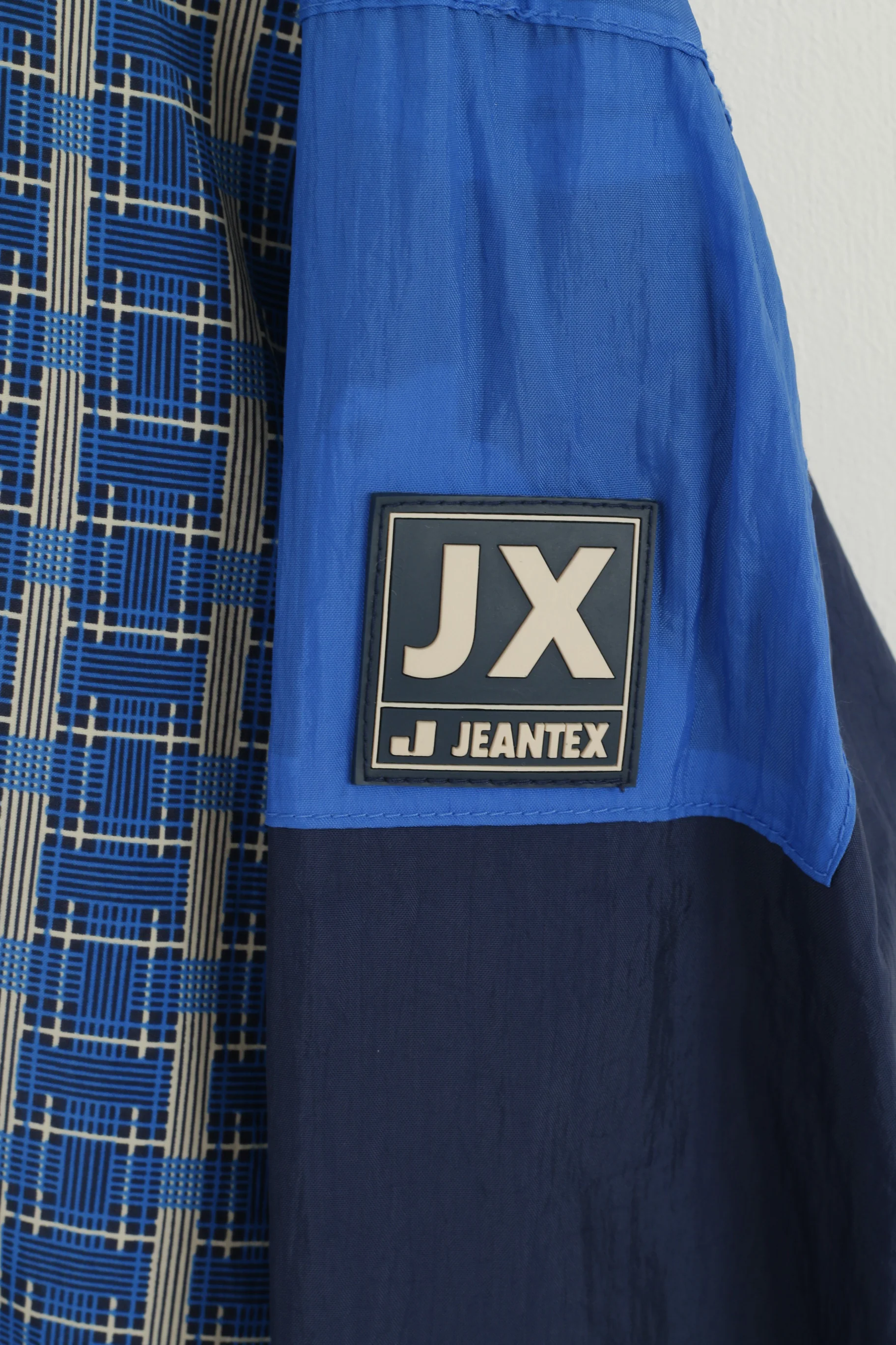 Jeantex Men XL 46/48 Jacket Blue Hooded Nylon Waterproof Festival Zip Up Top - Image 5
