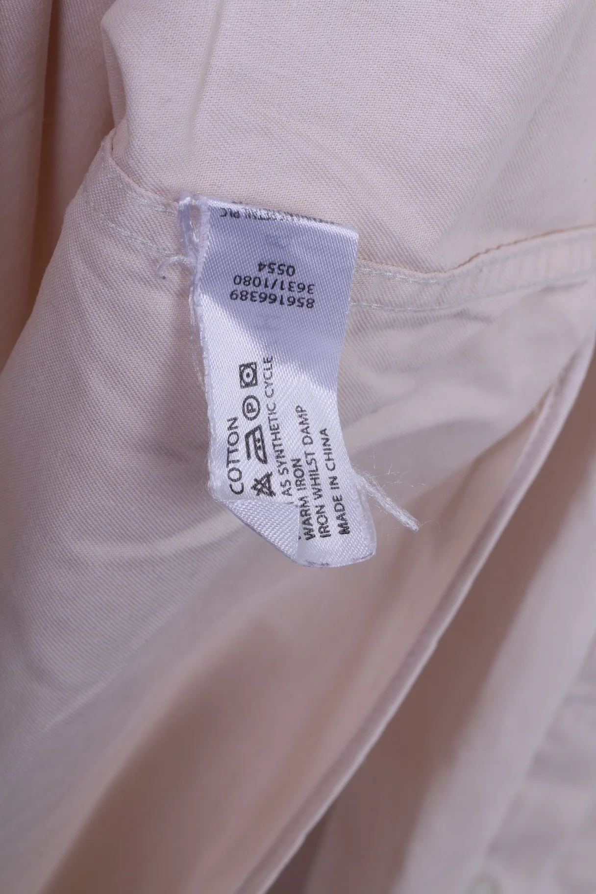 Jeff Banks London Mens 44 17.5'' XL Casual Shirt Cotton Cream Long Sleeve - Image 6