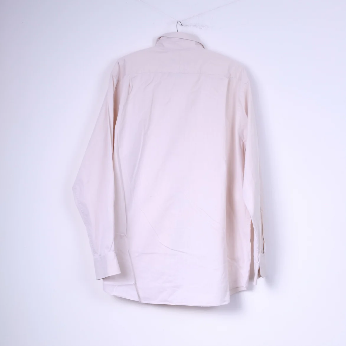 Jeff Banks London Mens 44 17.5'' XL Casual Shirt Cotton Cream Long Sleeve - Image 7
