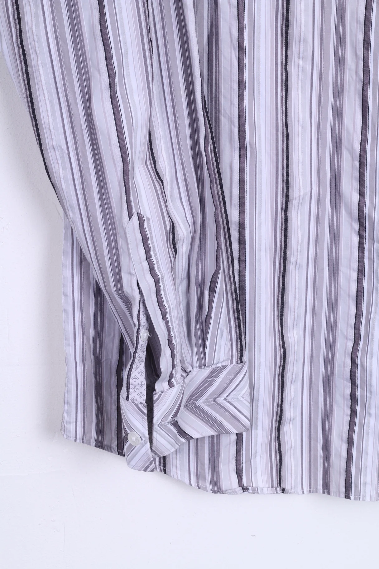 Jeff Banks London Mens L Casual Shirt Striped Cotton White - Image 2