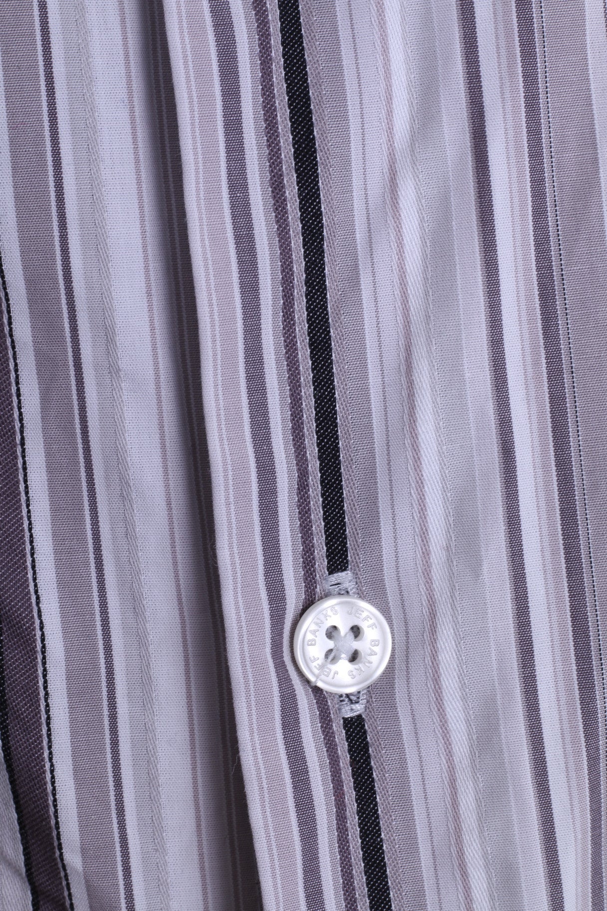 Jeff Banks London Mens L Casual Shirt Striped Cotton White - Image 4