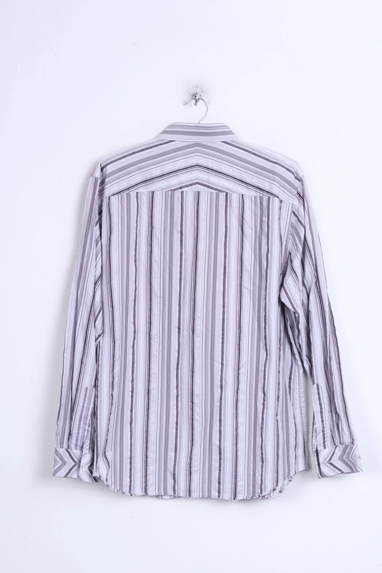 Jeff Banks London Mens L Casual Shirt Striped Cotton White - Image 7