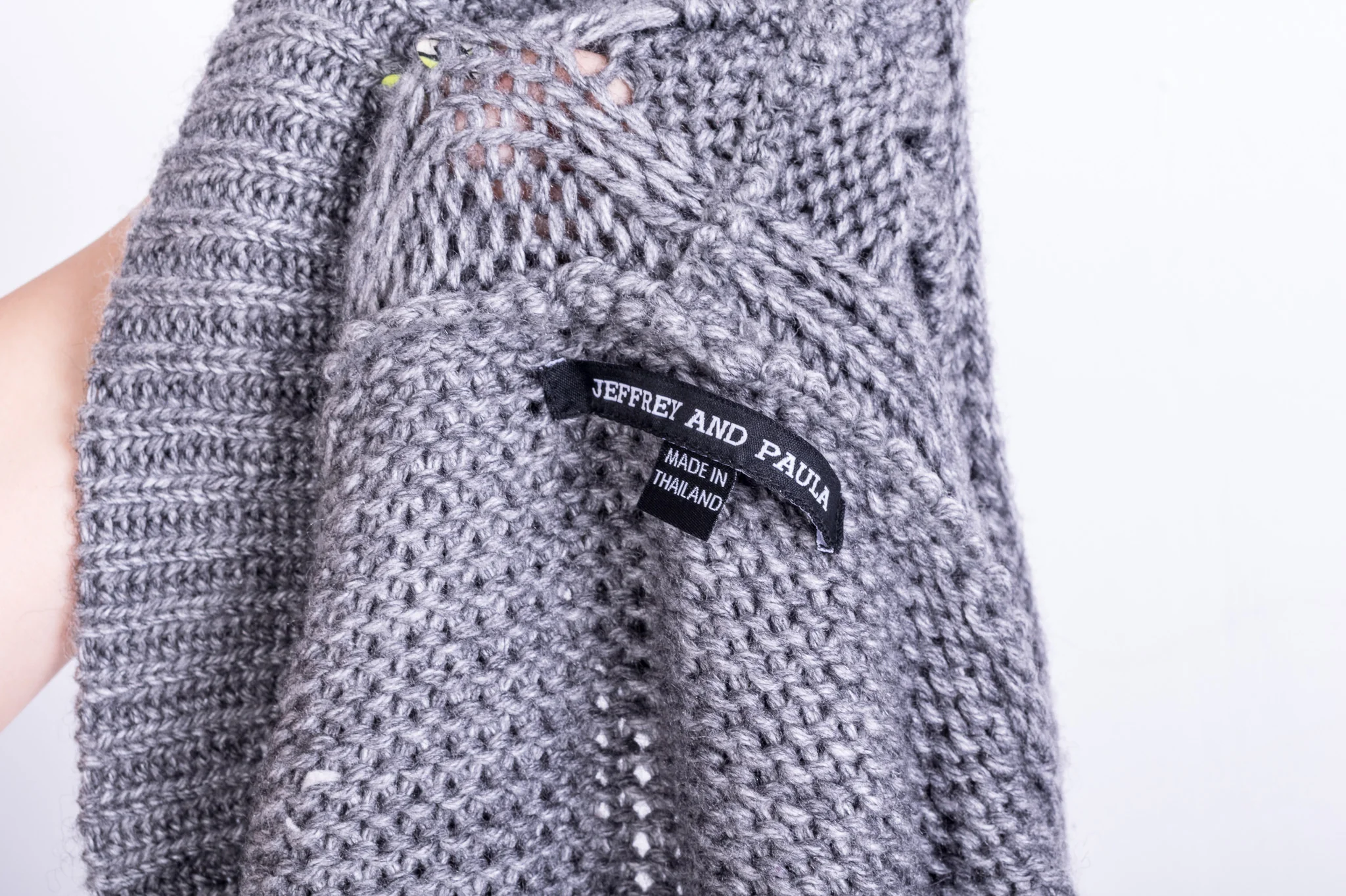 Jeffrey and Paula Womens XL 18 Cardigan Jumper Grey Sweater - Image 5