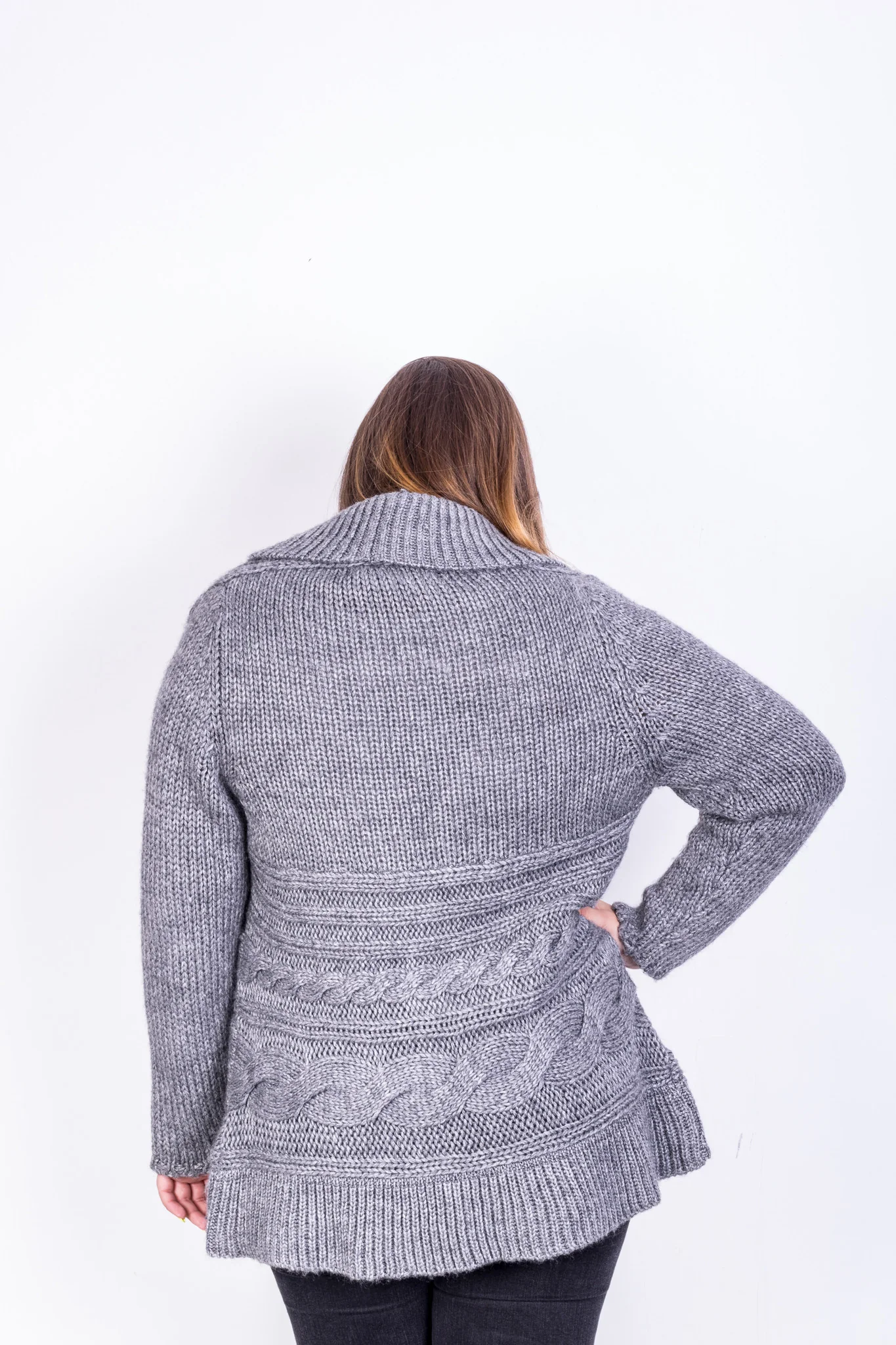 Jeffrey and Paula Womens XL 18 Cardigan Jumper Grey Sweater - Image 6