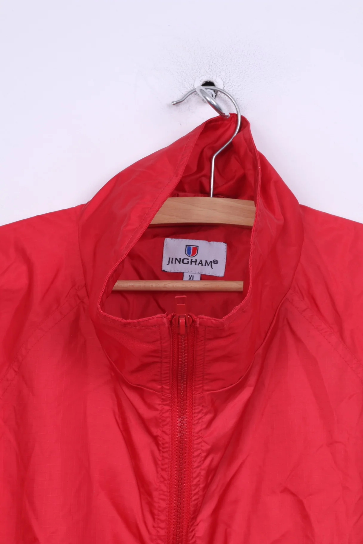 Jingham Kommunal Mens XL Jacket Full Zipper Red Nylon Waterproof - Image 2