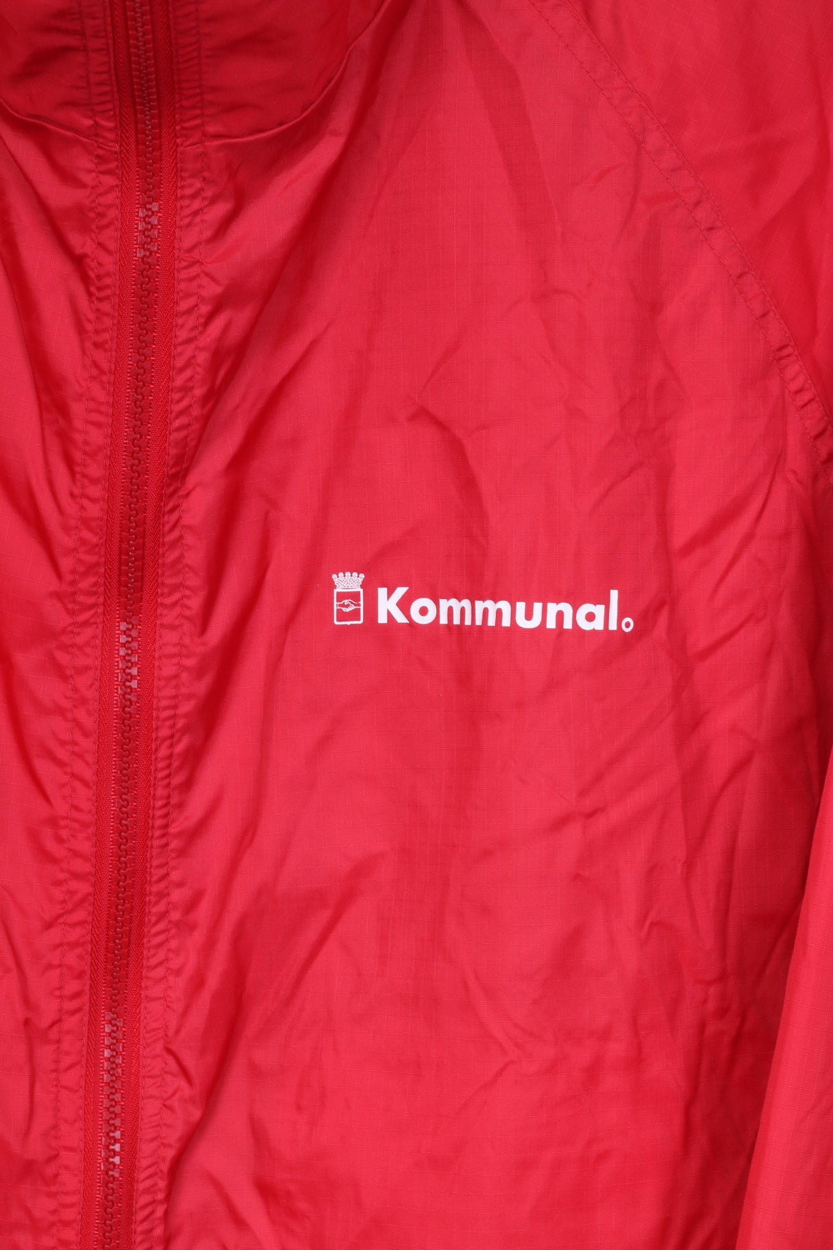 Jingham Kommunal Mens XL Jacket Full Zipper Red Nylon Waterproof - Image 3