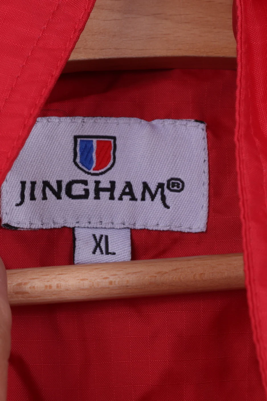 Jingham Kommunal Mens XL Jacket Full Zipper Red Nylon Waterproof - Image 4