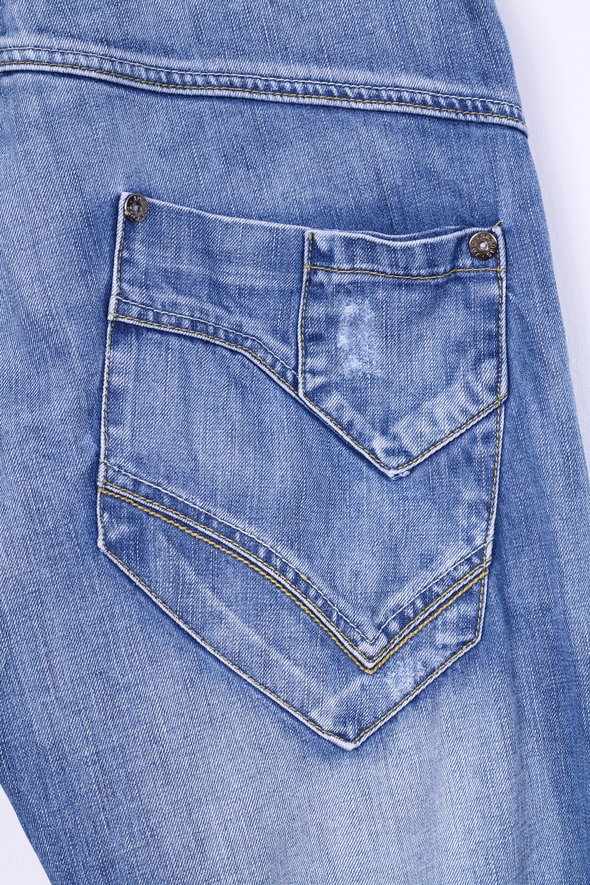 Joe Browns Men 32 Denim Trousers Blue Cotton Ripped Jeans Straight Leg - Image 7