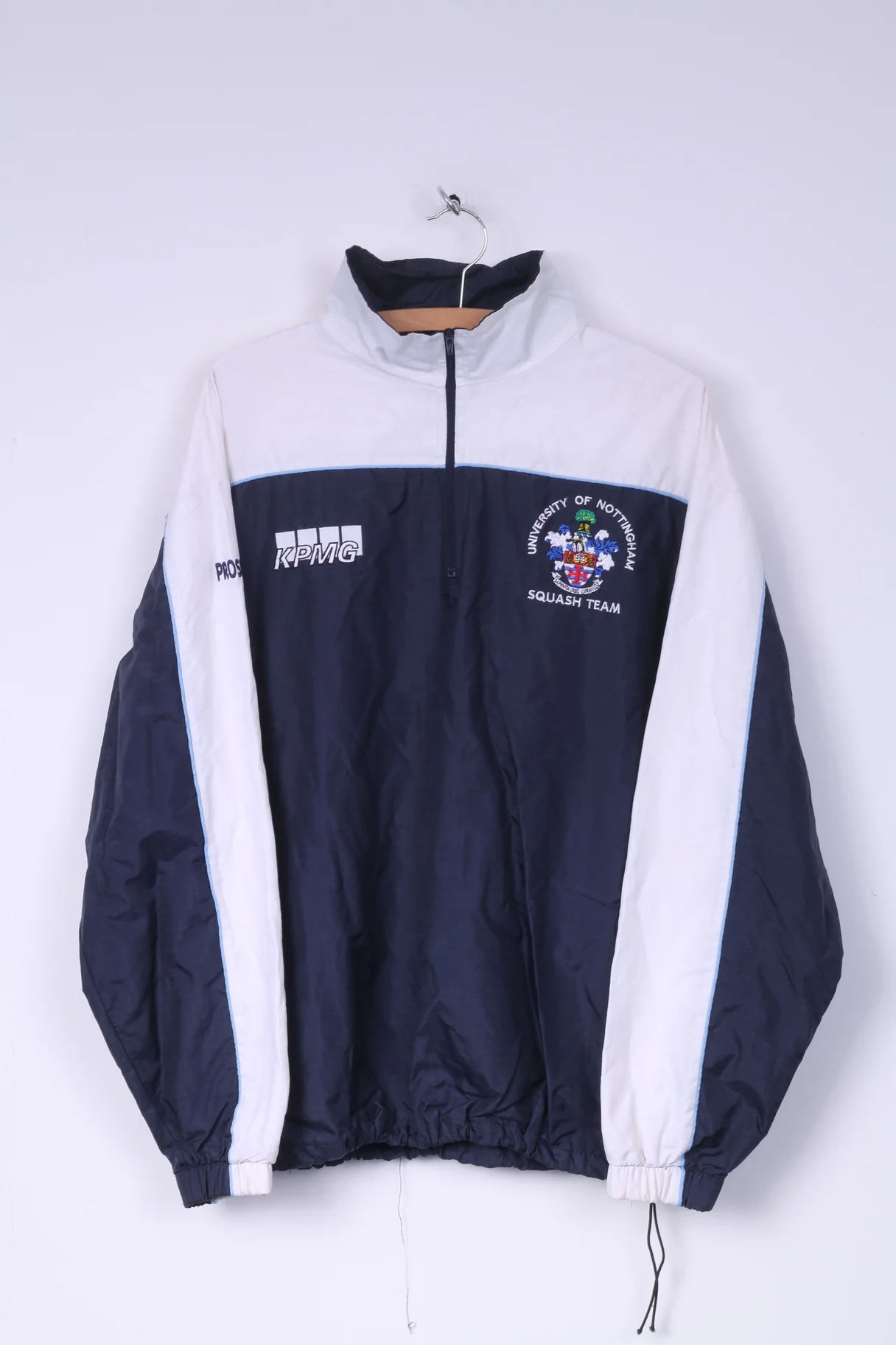 Joe Pro Been There Done That University Of Nottingham Mens L Jacket Hood Zip Neck Nylon Waterproof