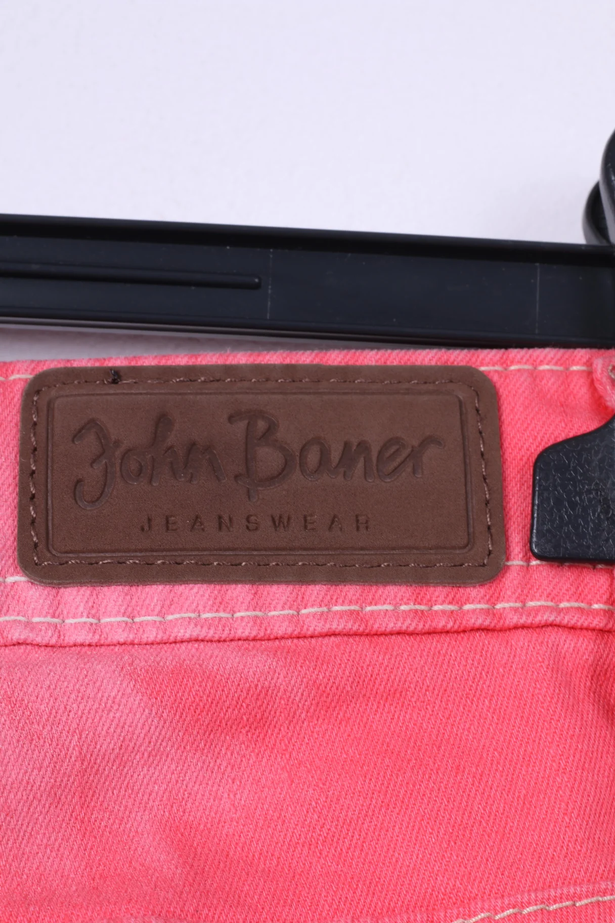 John Baner Jeanswear Womens 12 38 Trousers Pink Cotton Jeans Denim - Image 6