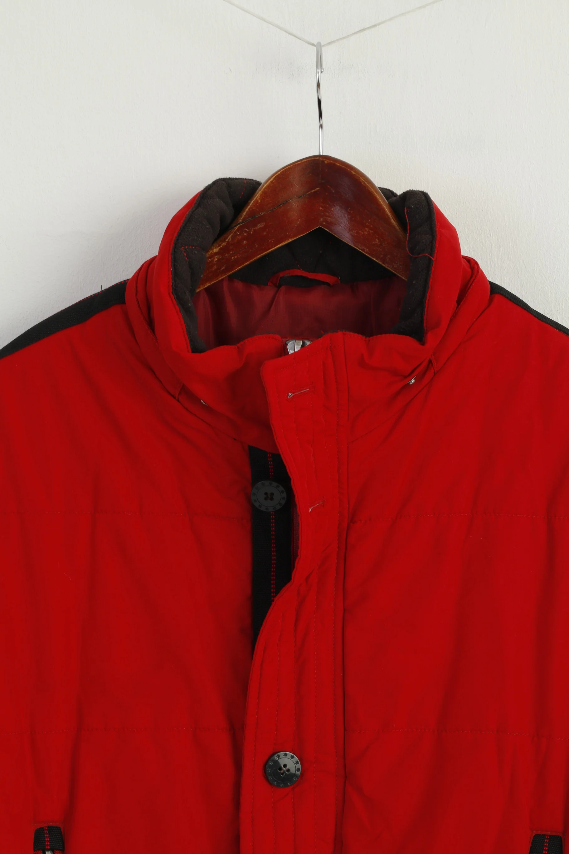 John Bradley Men 54 L Jacket Red Padded Mountain Trail Winter Zip Up Active Top - Image 3