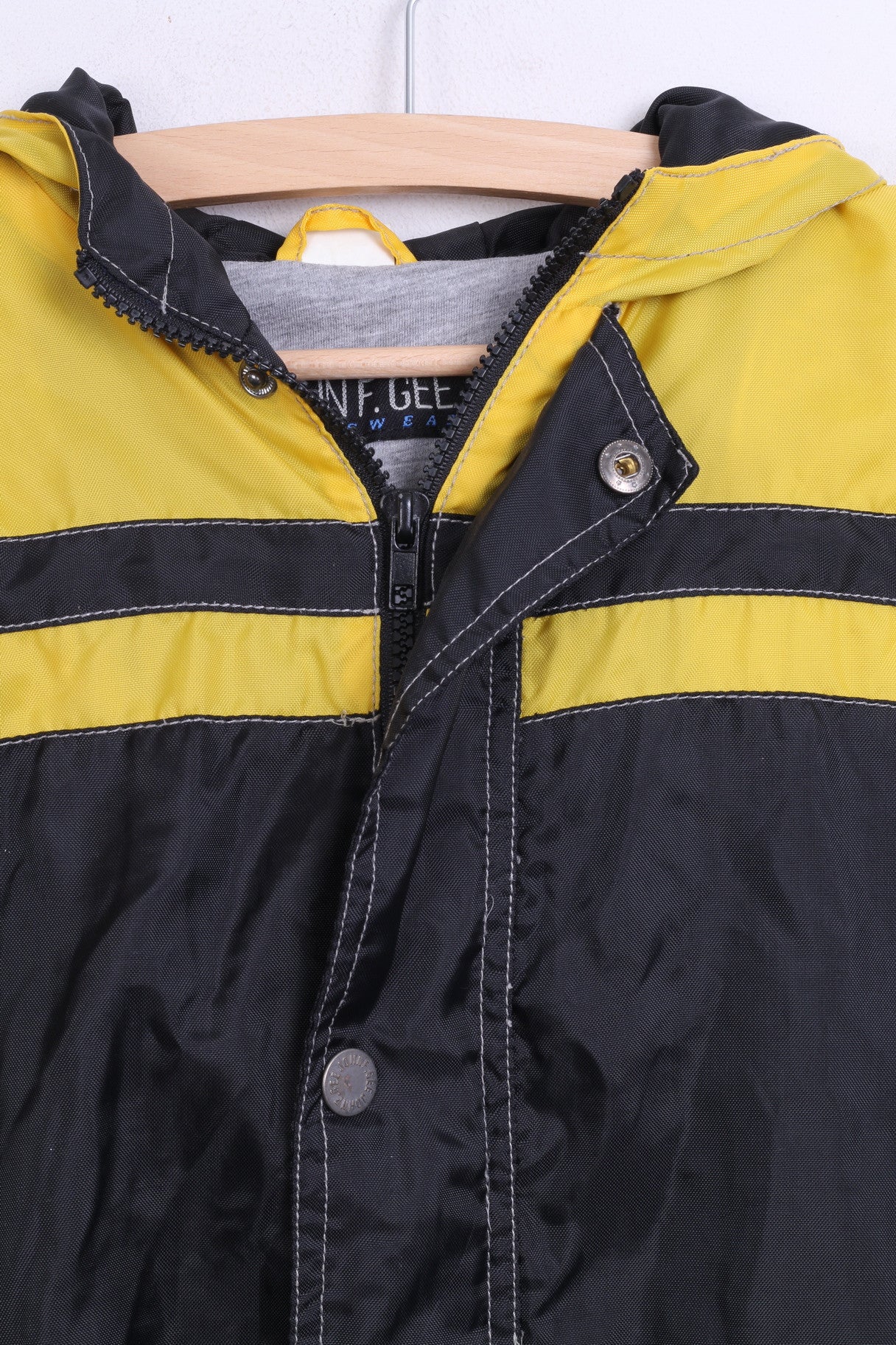 John F.Gee Boys 146 Jacket Hood Waterproof Nylon Black - Image 3