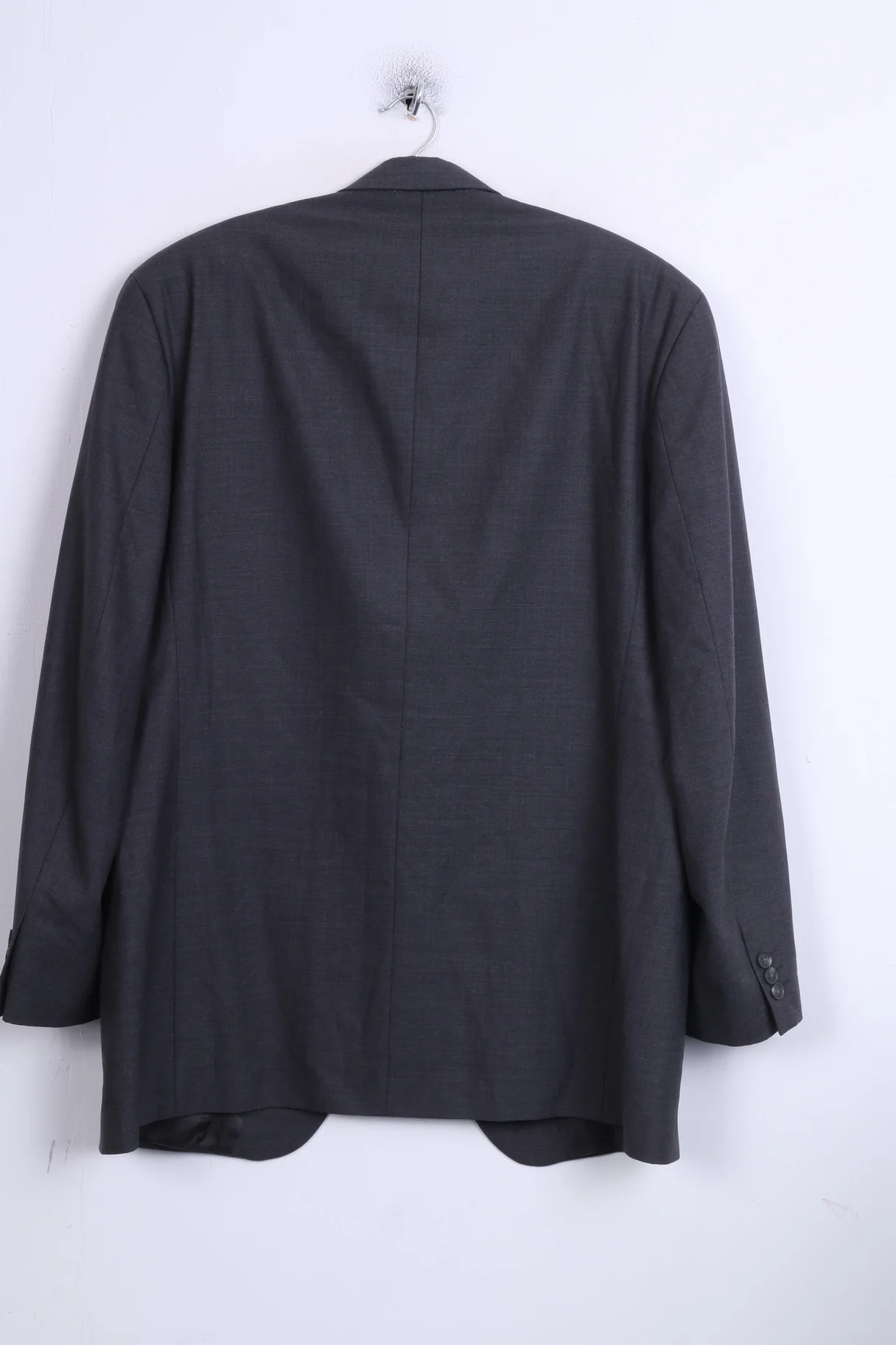 Jones Mens 44 XL Jacket Blazer Top Suit Grey Single Breasted Wool - Image 7