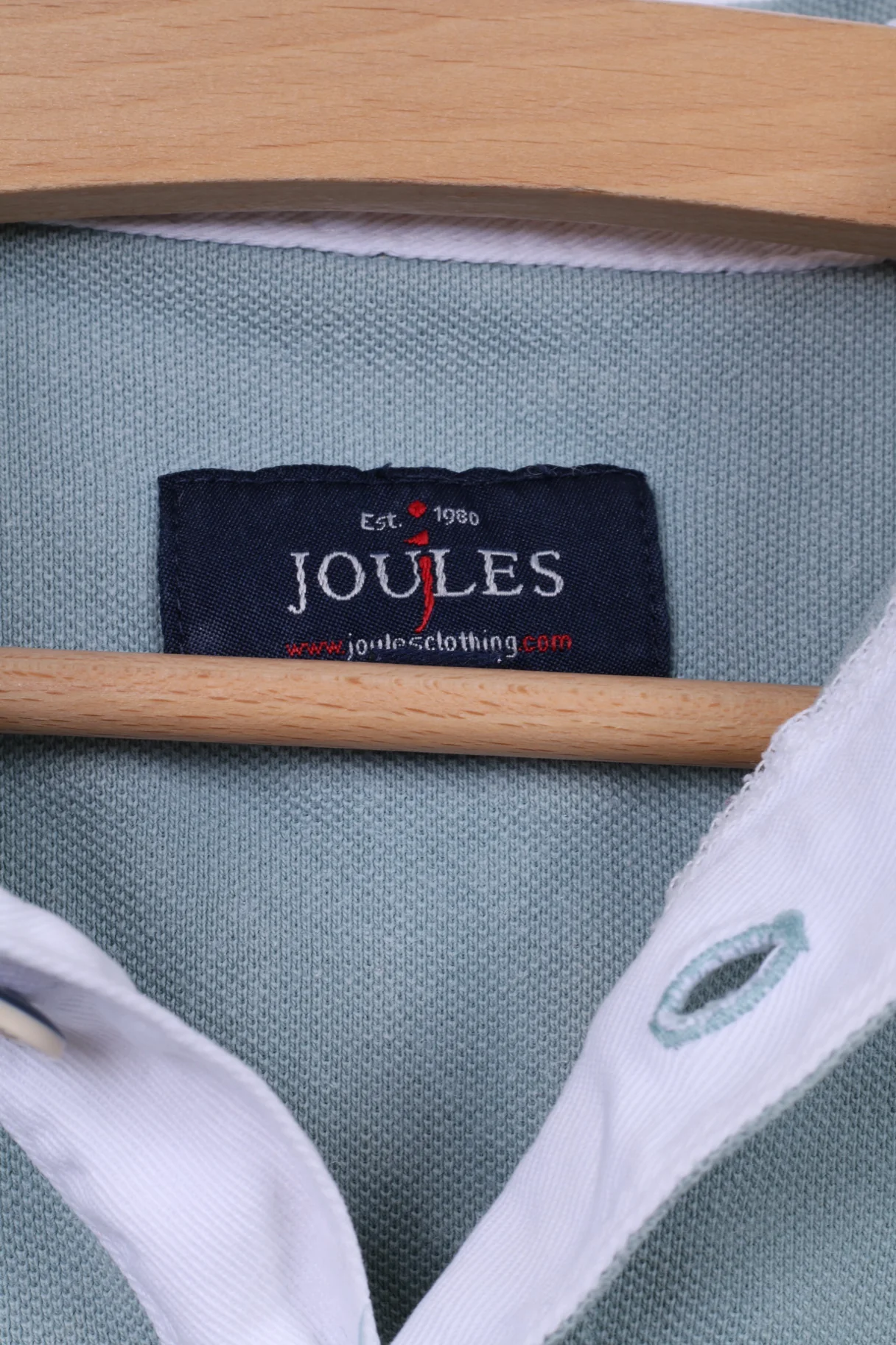 Joules Clothing Men S Polo Shirt Green Pink Cotton Vintage Buttons Detailed #3 Top - Image 4