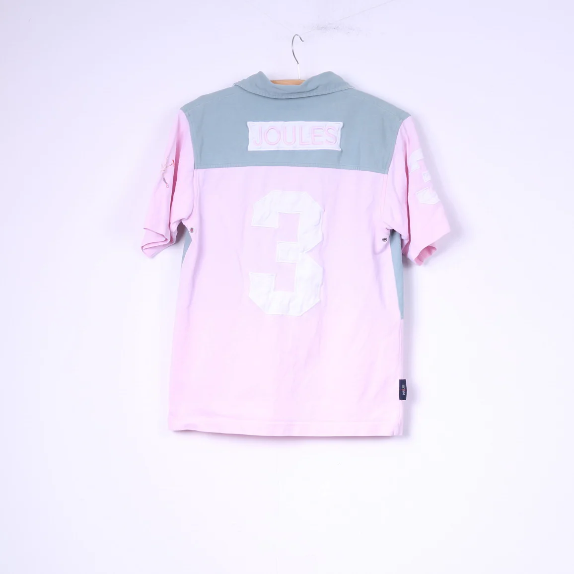 Joules Clothing Men S Polo Shirt Green Pink Cotton Vintage Buttons Detailed #3 Top - Image 5