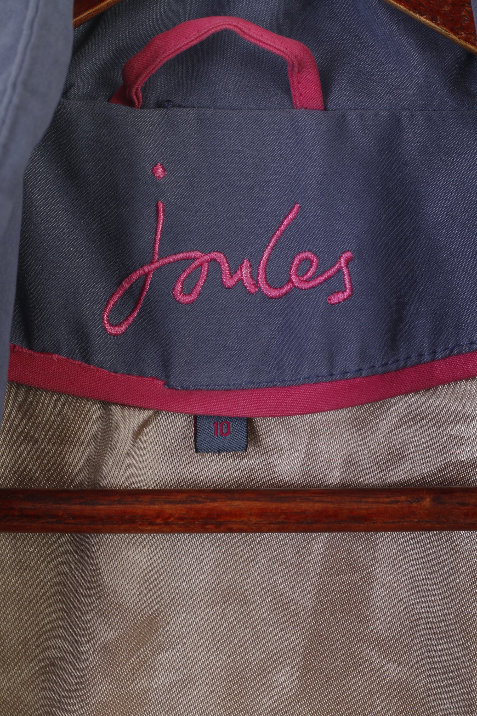 Joules Women 10 S Jacket Violet Padded Full Zipper Multi Pocket Classic Top - Image 4