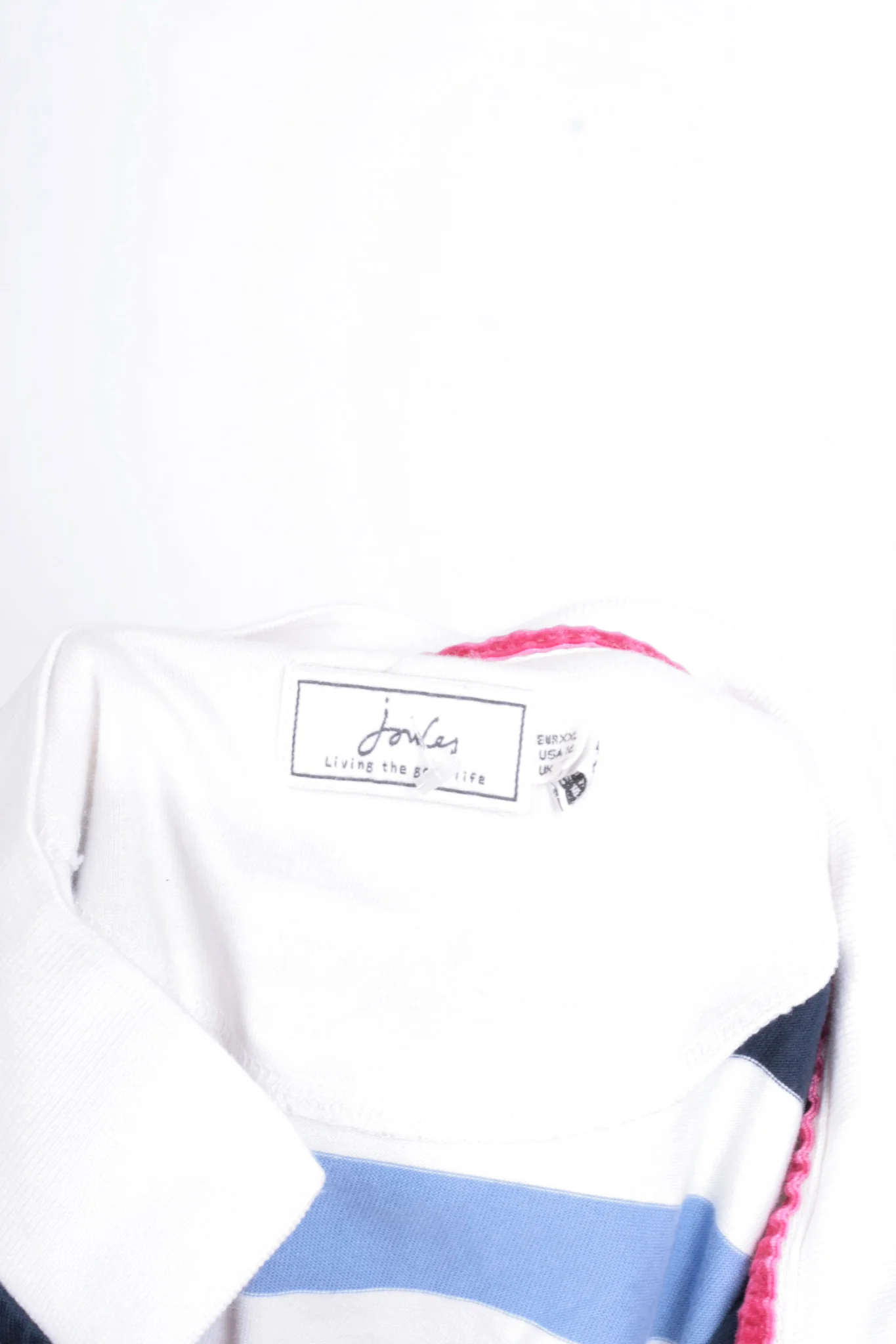 Joules Women's 2XL Polo Shirt Striped White Short Sleeve - Image 4