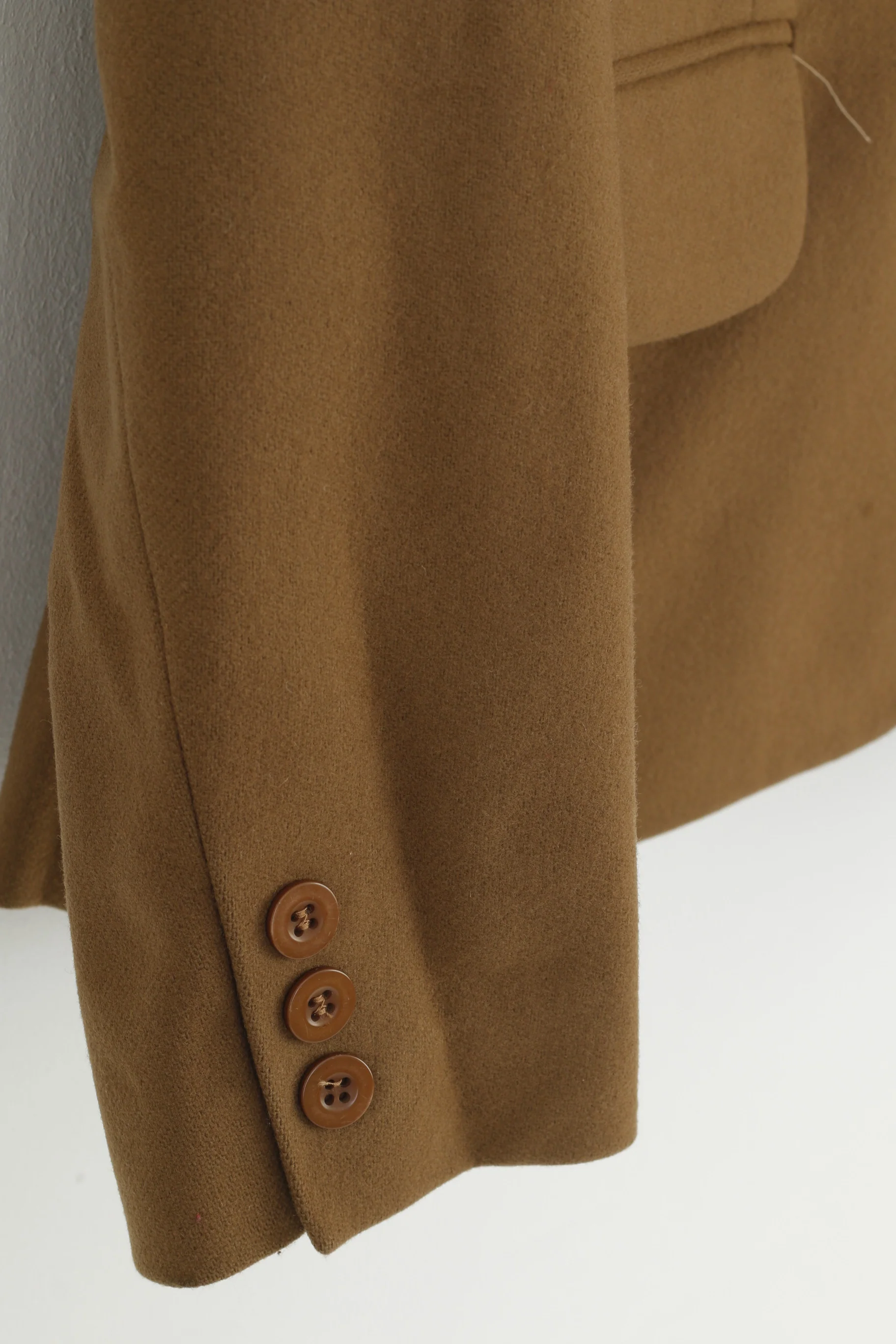 JP Femme Women M Blazer Single Breasted Wool Khaki Vintage Bottoms 1952 Jacket - Image 3