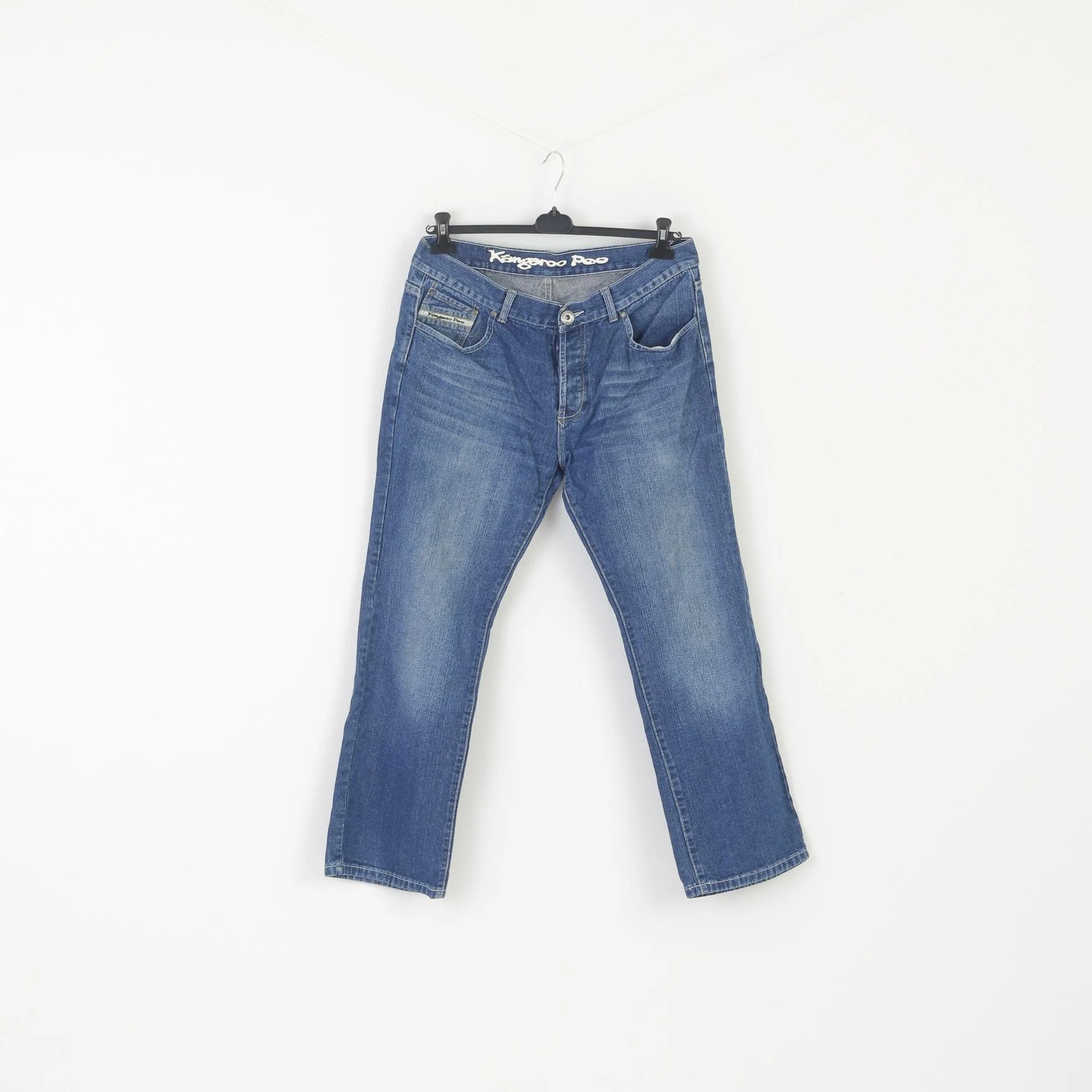 Kangaroo Poo Men 36 Jeans Trousers Blue Denim Cotton Vintage Casual Vintage Pants
