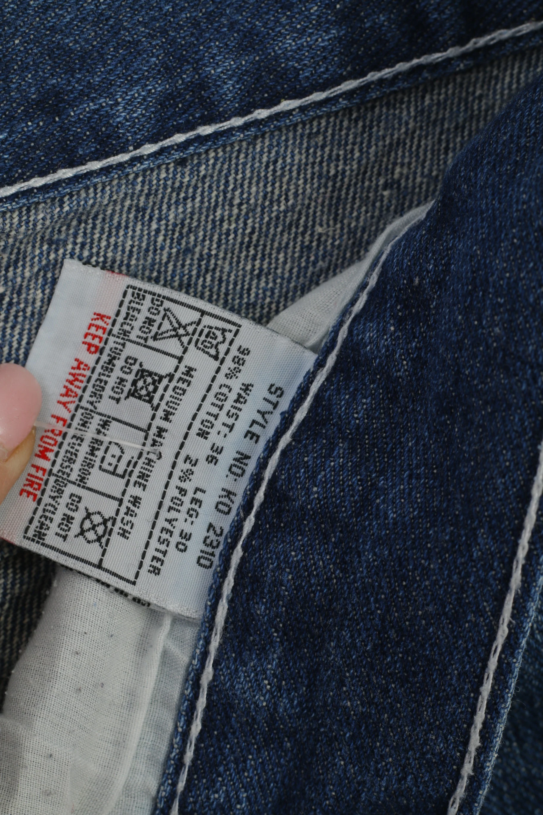 Kangaroo Poo Men 36 Jeans Trousers Blue Denim Cotton Vintage Casual Vintage Pants - Image 4