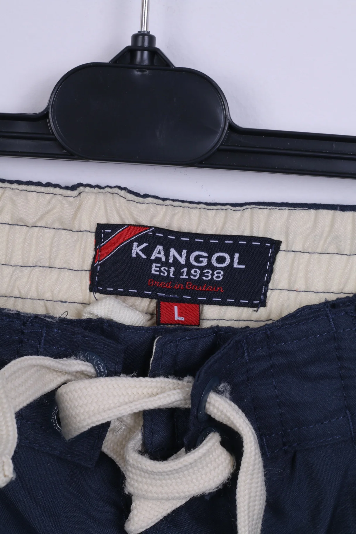 KANGOL Mens L Swimming Shorts Sport Red Sport Green Striped Swimpants - Image 2