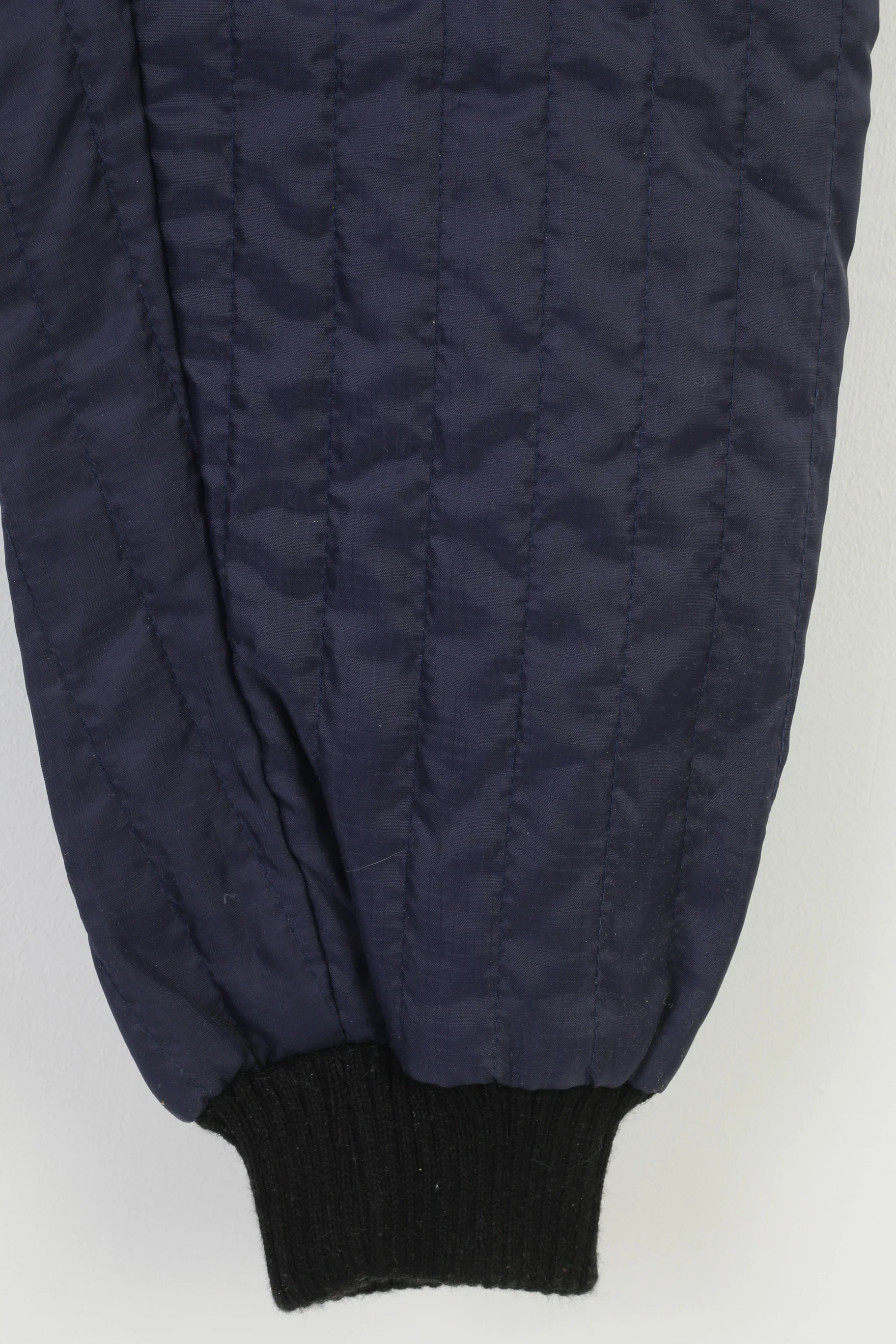 Kansas Men L Tracksuit Navy Thermo Full Zipper Padded Polyester 2 Piece Vintage - Image 10