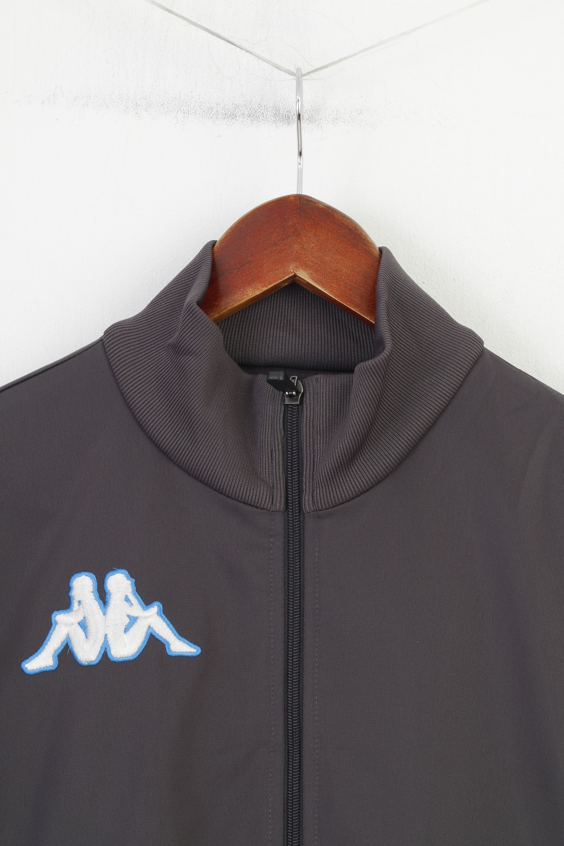 KAPPA  Boys XXXL 176cm Sweatshirt Grey Blue  Sportswear Training Zip Up Track Top - Image 2