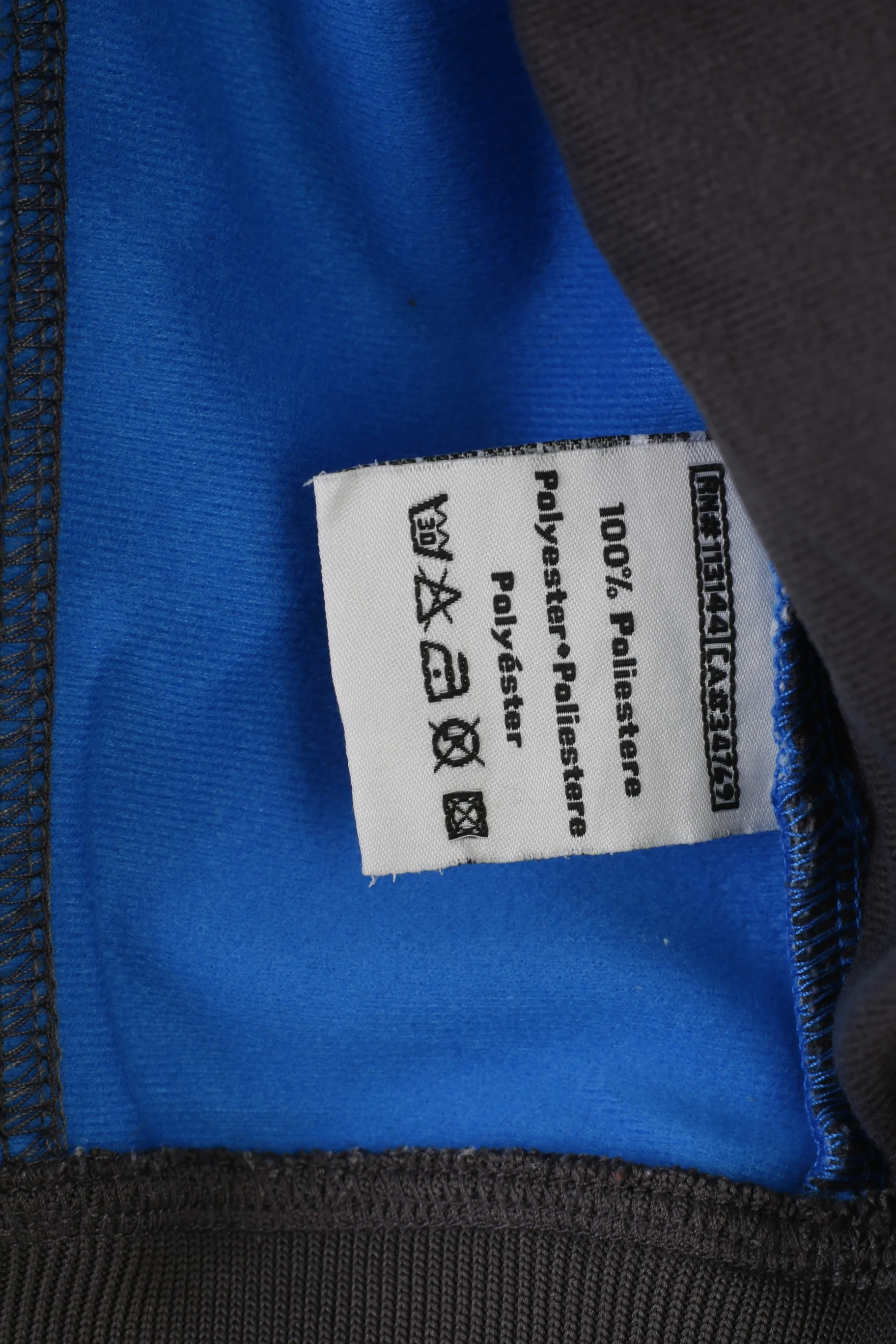 KAPPA  Boys XXXL 176cm Sweatshirt Grey Blue  Sportswear Training Zip Up Track Top - Image 6