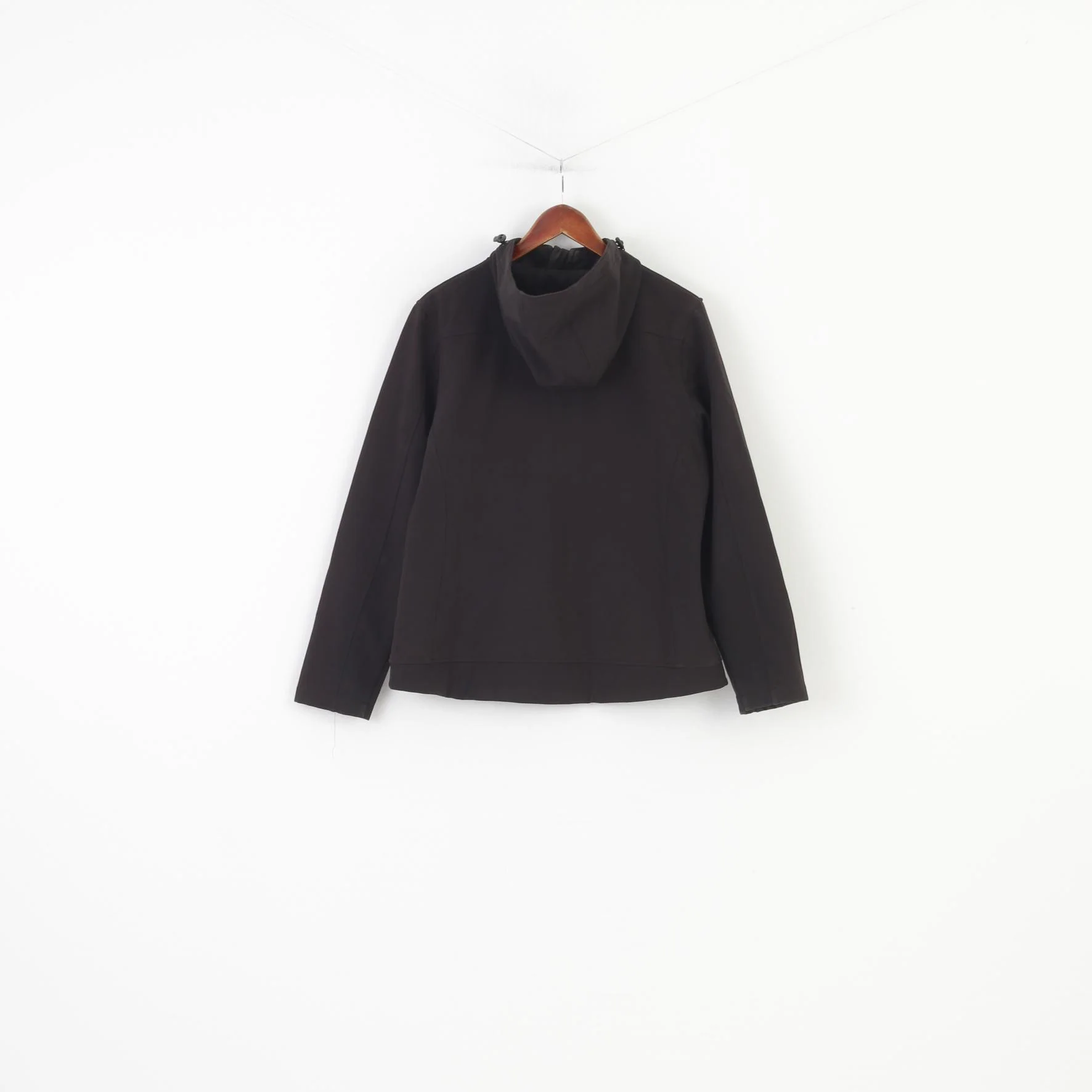 Kappa Woman XL Jacket Black Full Zipper Sport Hood Vintage Top - Image 7