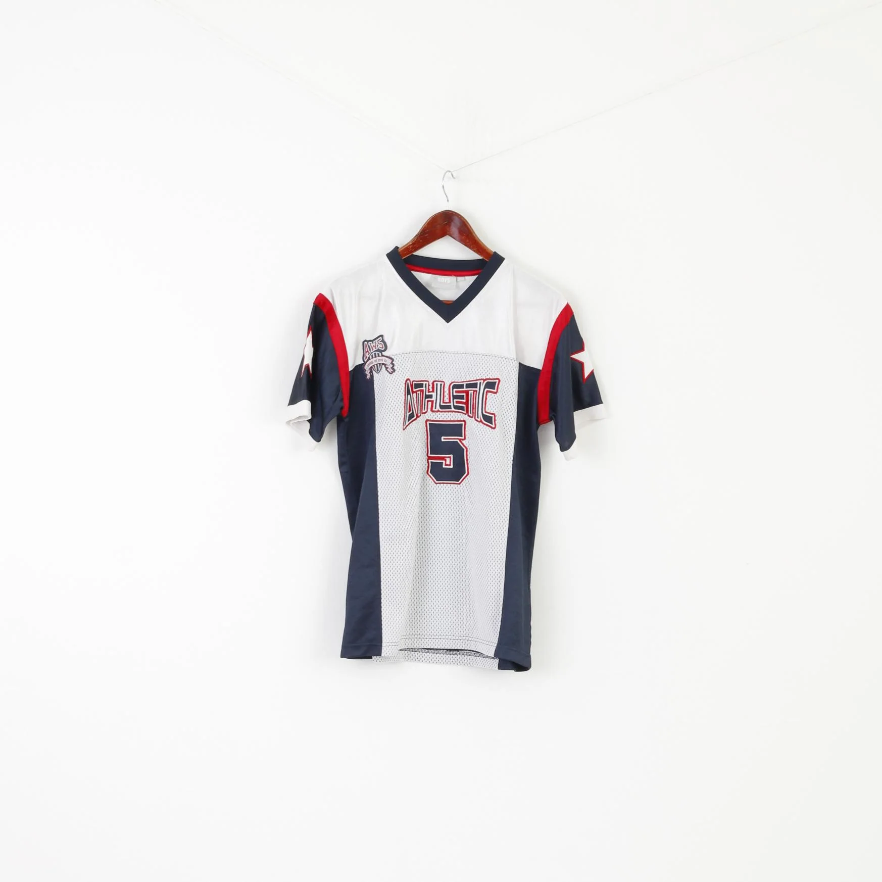 KappAhl Youth 170 Shirt White Shiny AWS School Of Five 67 Sportswear Jersey Top