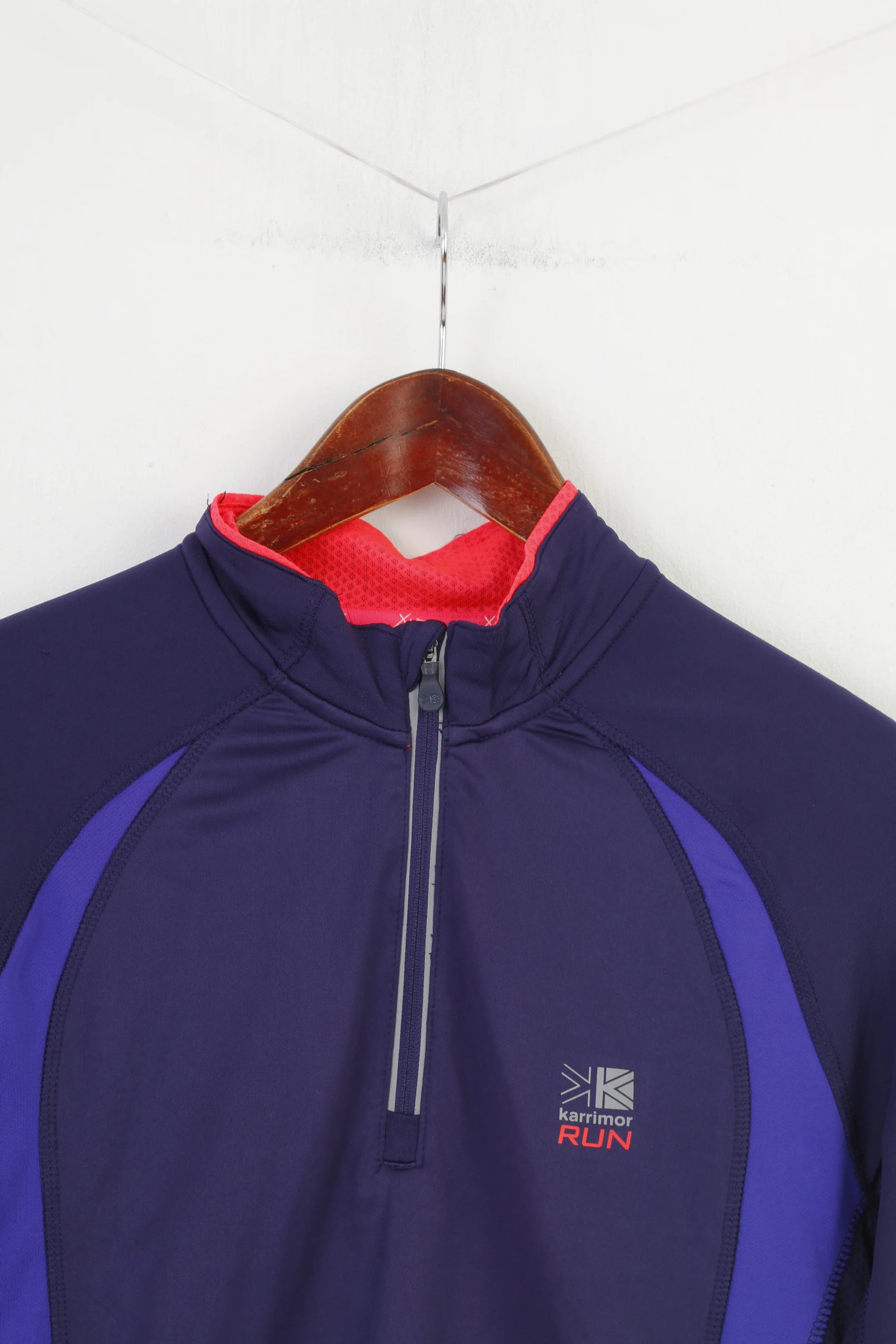 Karrimor Woman 12 M Longsleeve Purple Zip Neck Sportwear Run Outwear Top - Image 2