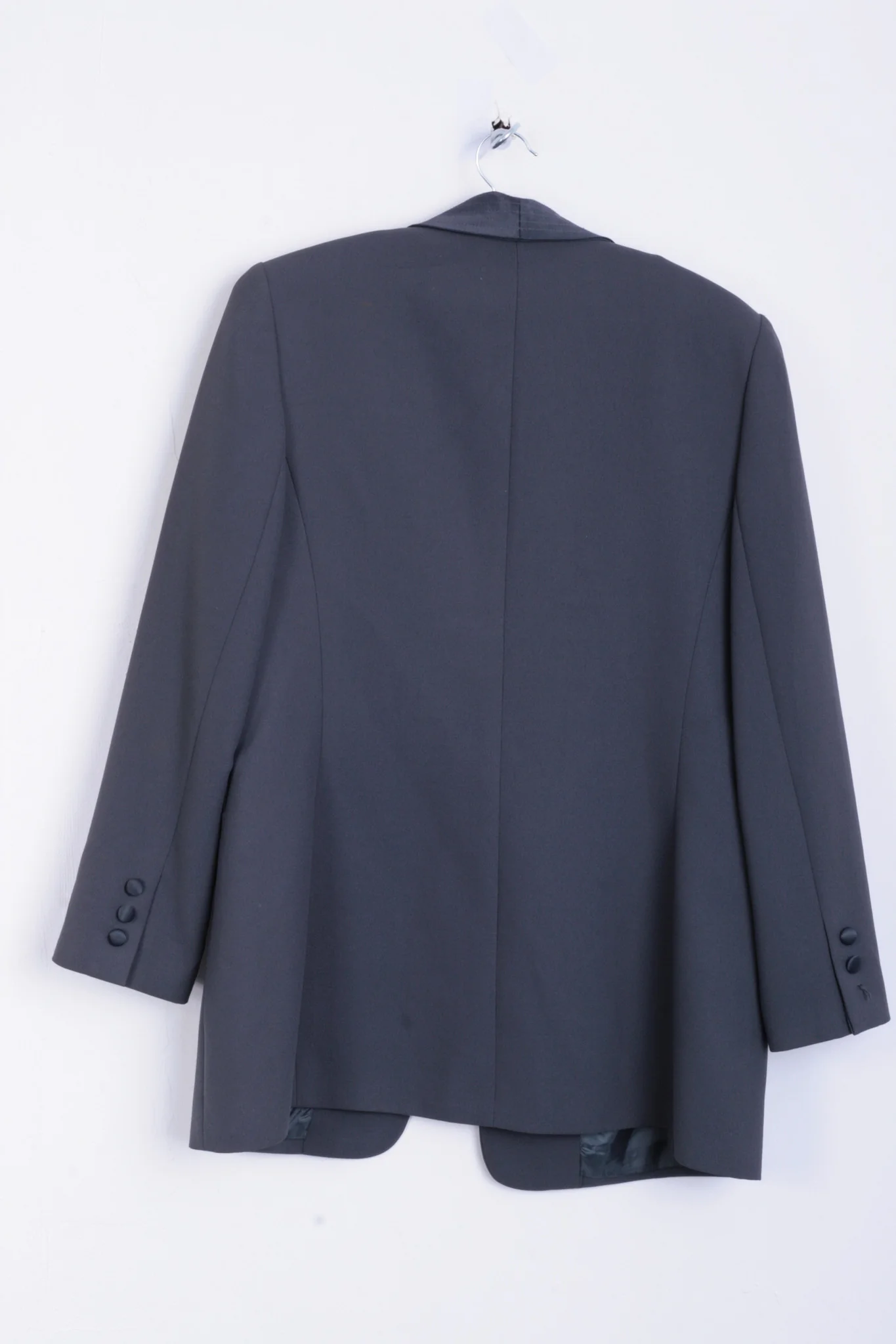Kasper A.S.L. Womens 12 Blazer Dark Green Shiny Vintage Jacket - Image 5