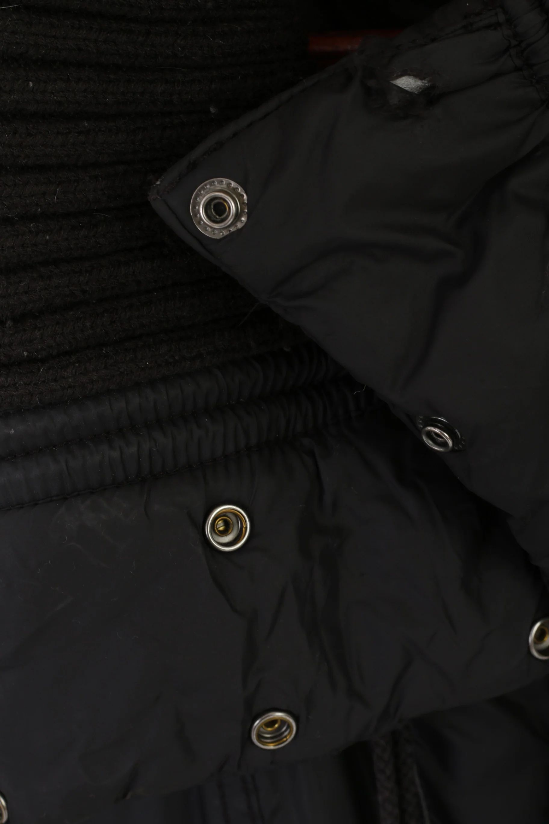 Khujo Women L (M) Jacket Black Padded Nylon Sarafina Style Vintage Zip Up Top - Image 5