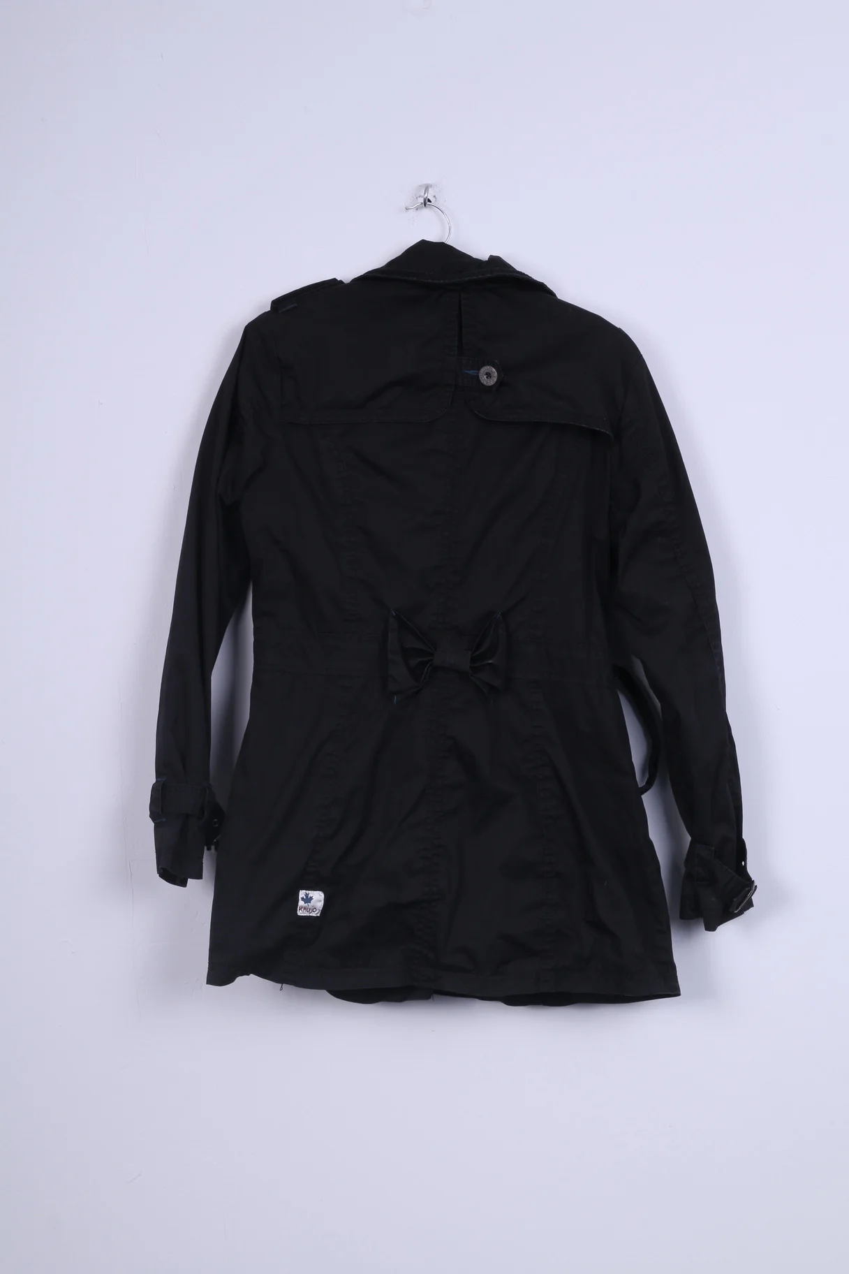 Khujo Womens XL Parka Jacket Double Breasted Black Cotton - Image 6