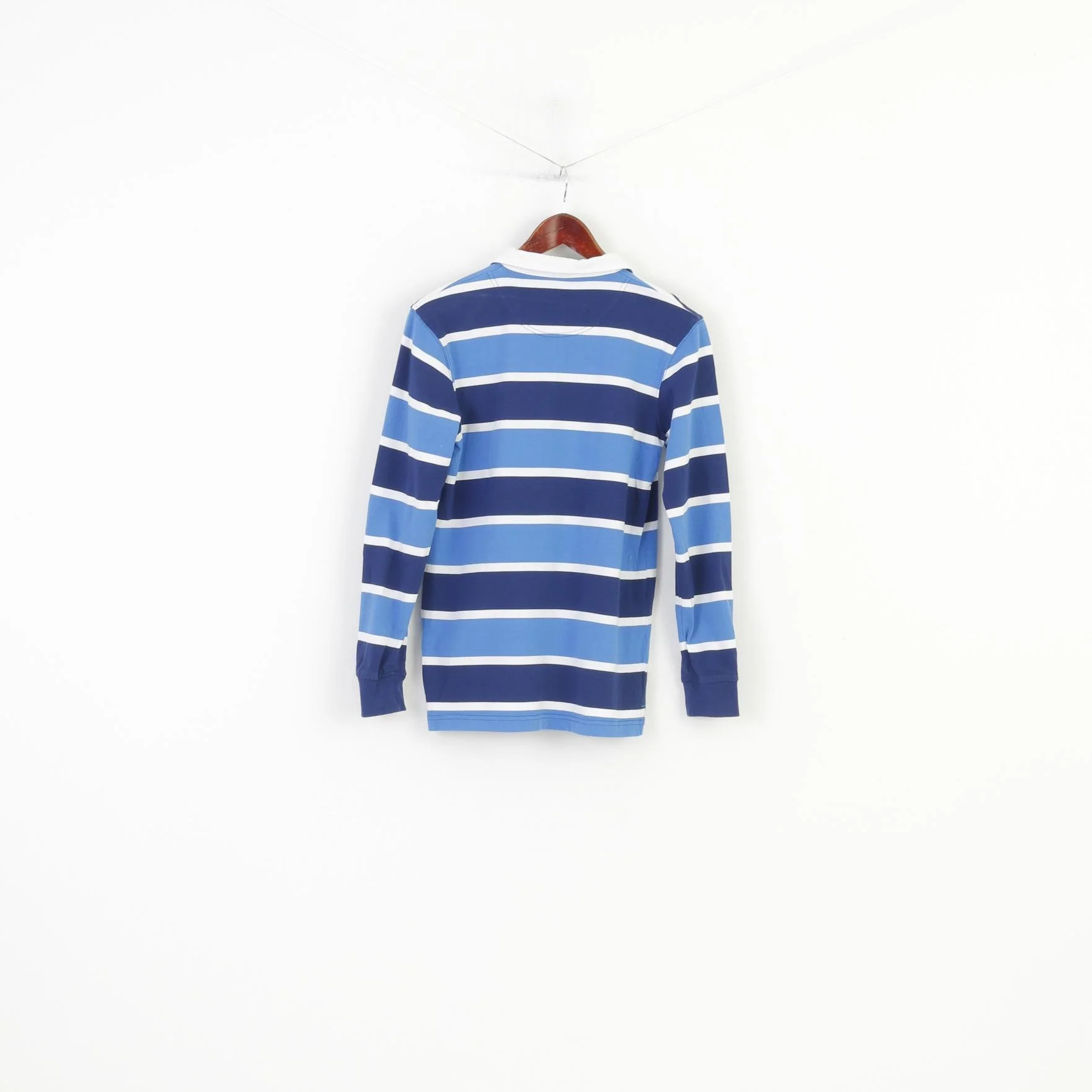 Kids By Lindex Boys 164 14 Age Polo Shirt Long Sleeve Striped Cotton Classic Heritage #9 Top - Image 8
