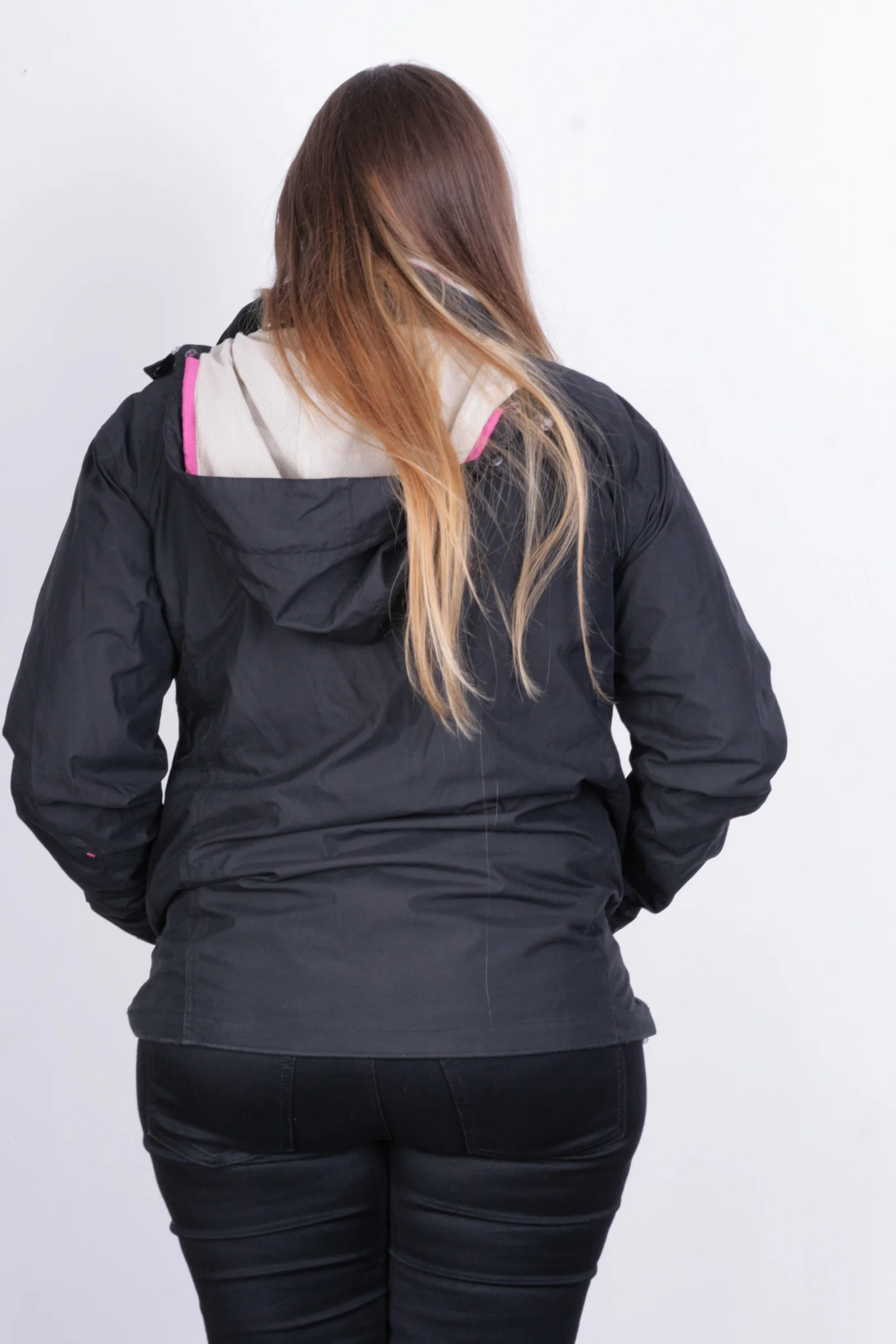 Killtec Womens L 14 Jacket Hood Full Zipper Black Waterproof - Image 5