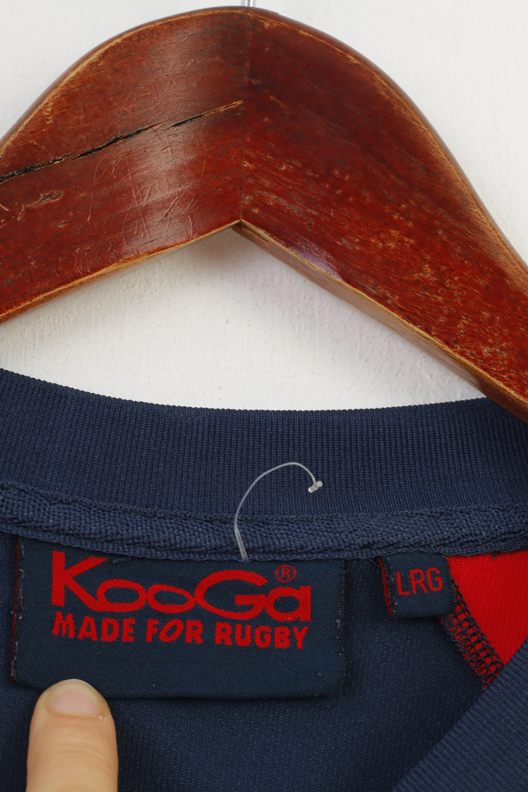 Kooga Men L Shirt Training Sportswear Short Sleeve Navy Vintage Manchester Rugby Club Top - Image 5