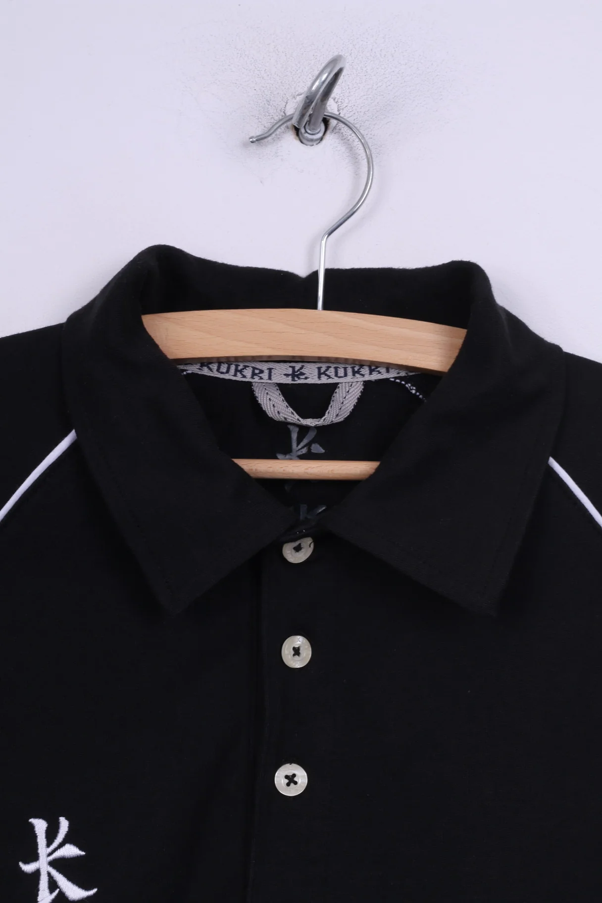 Kukri Mens 2XS (XS) Polo Shirt Black Cotton Short Sleeve Sportswear Top - Image 2