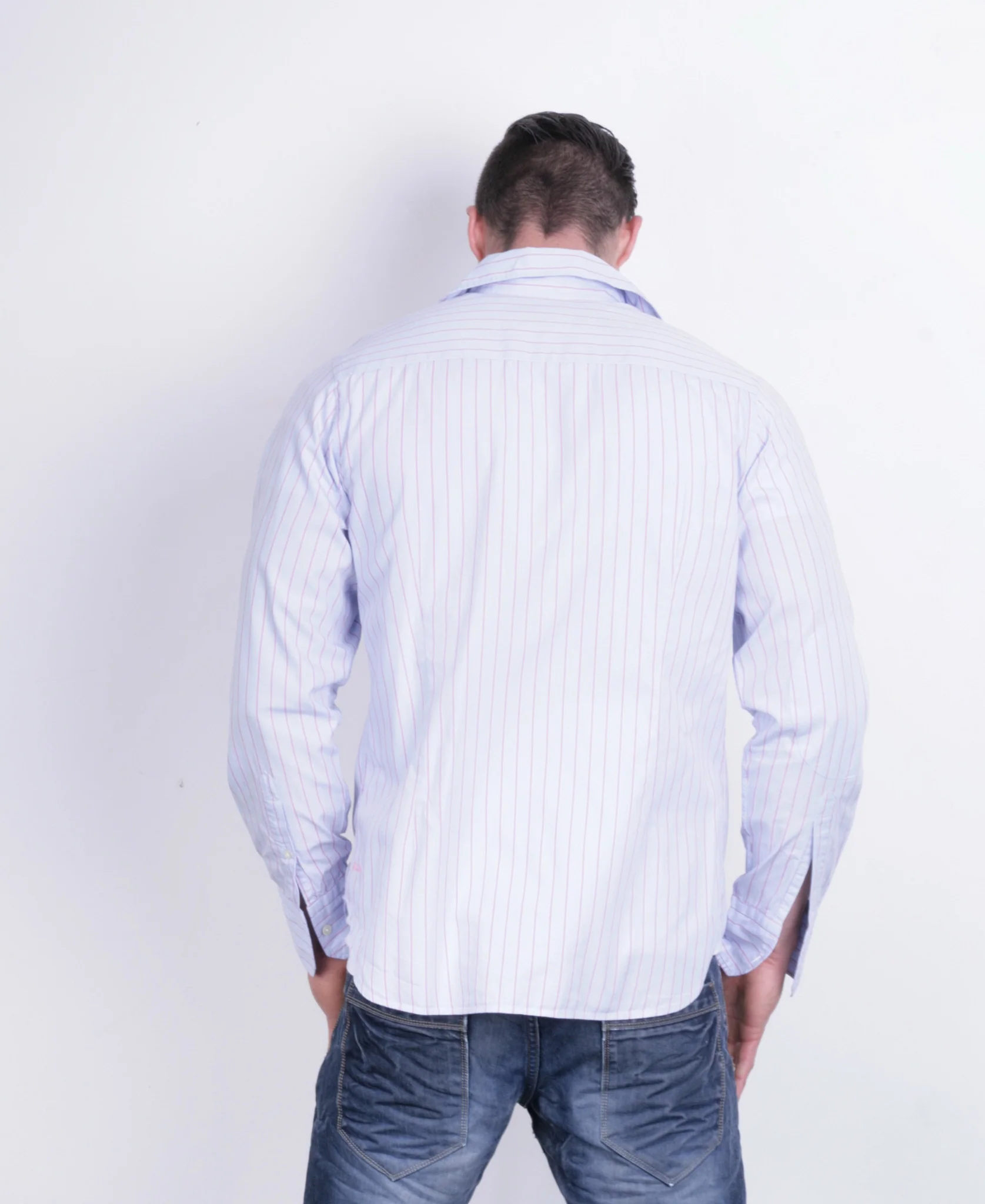 La Martina Mens L Casual Shirt Blue Cotton Buenos Aires Long Sleeve - Image 5
