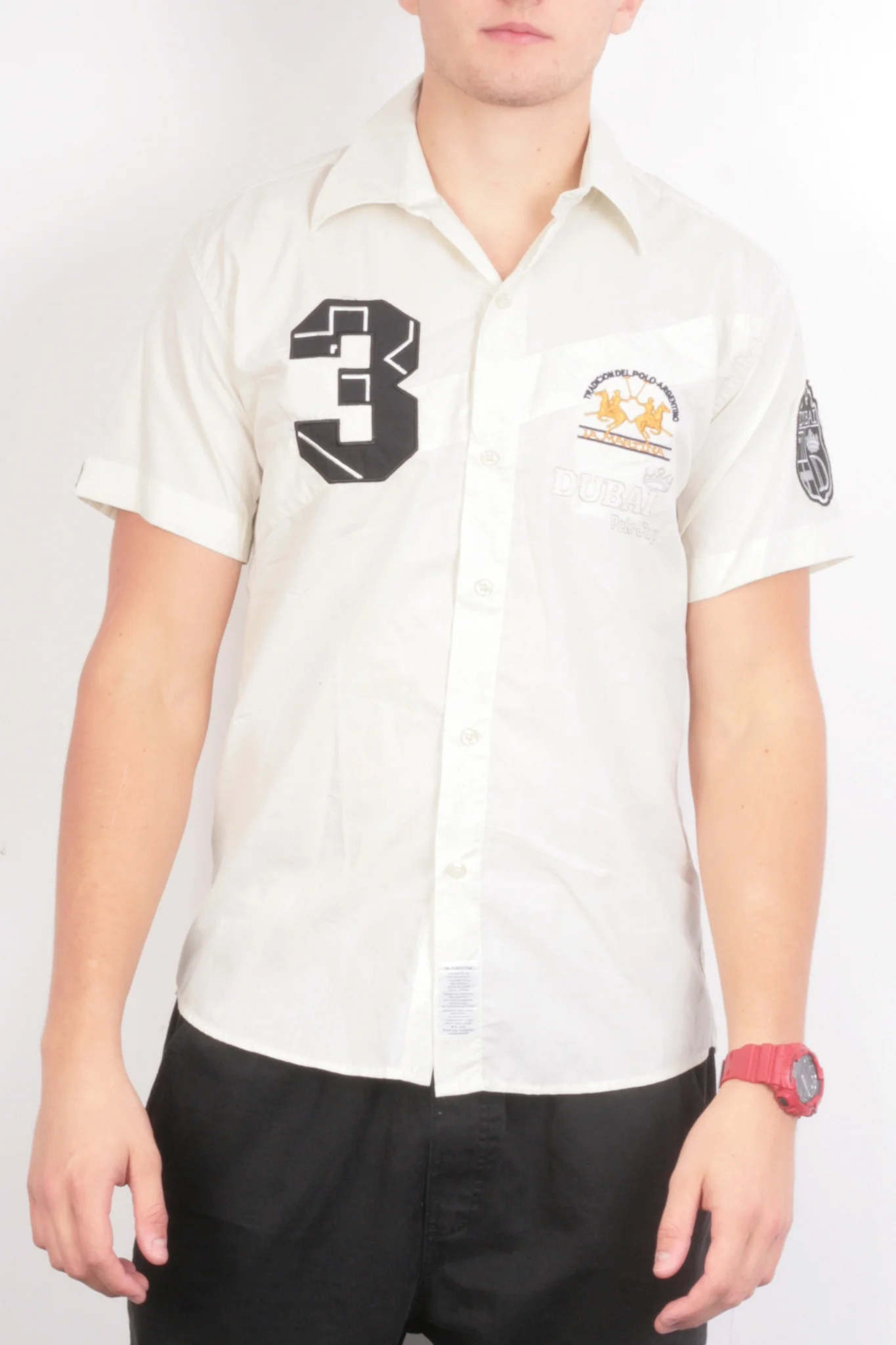 La Martina Mens L Casual Shirt Dubai Polo Short Sleeve Cotton - Image 2