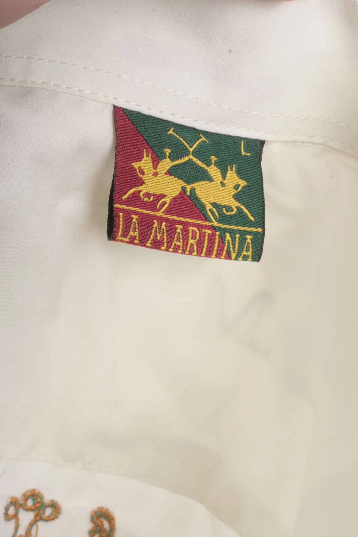 La Martina Mens L Casual Shirt Dubai Polo Short Sleeve Cotton - Image 4