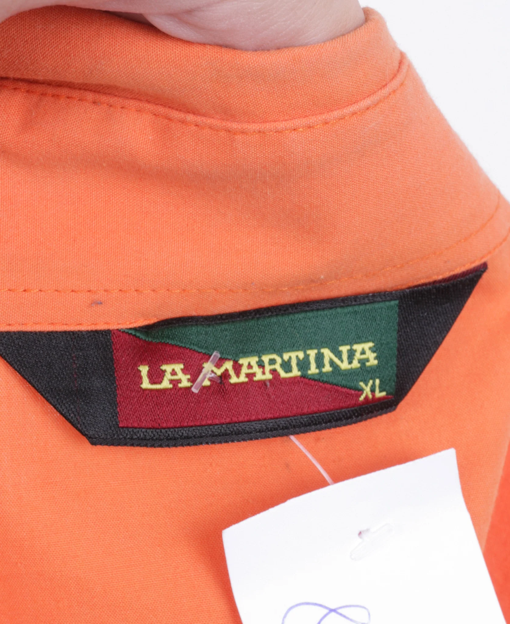La Martina Mens XL Casual Shirt Long Sleeve Orange Argentino - Image 4