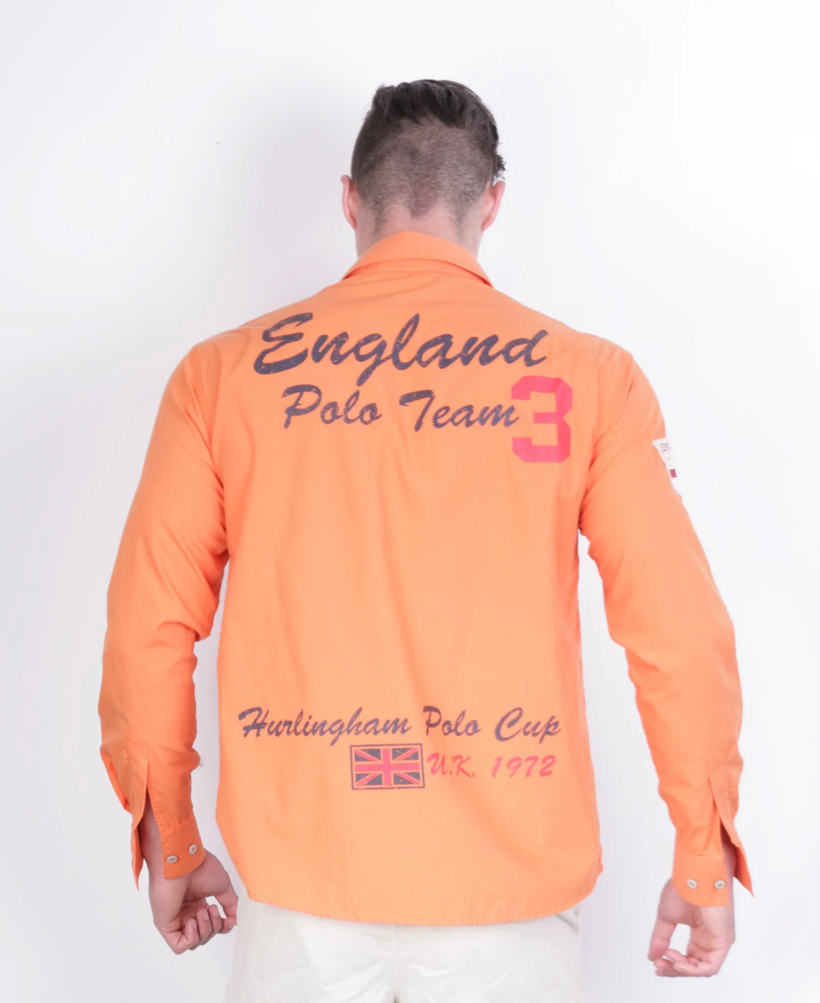 La Martina Mens XL Casual Shirt Long Sleeve Orange Argentino - Image 5