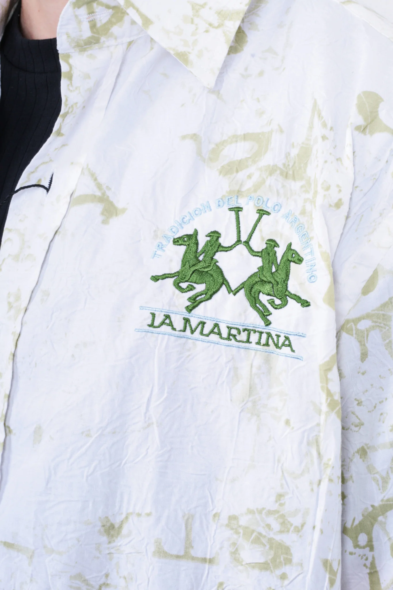 La Martina Mens XL Casual Shirt White Buenos Aires Cotton Short Sleeve - Image 3
